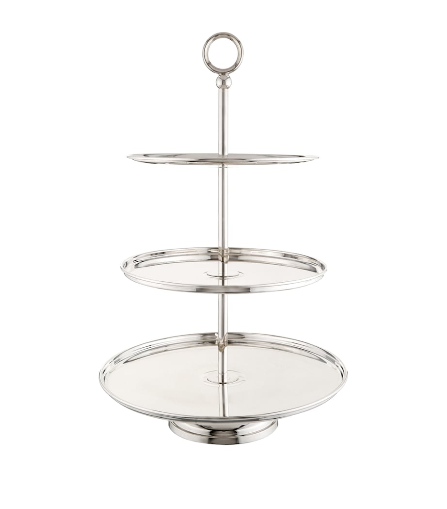 Silver-Plated Georgian 3-Tier Cake Stand SILVER Image 1