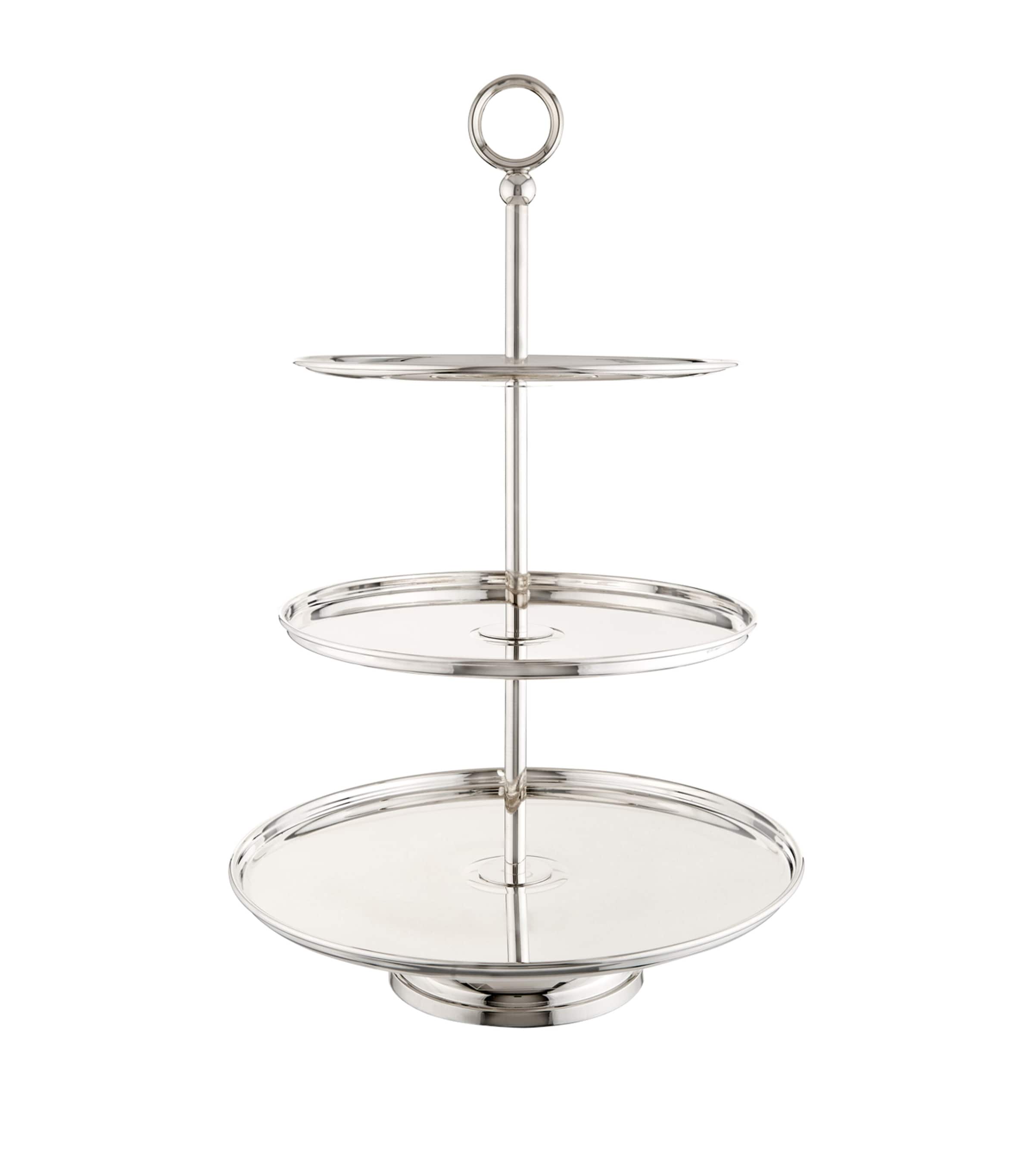 Greggio Silver-Plated Georgian 3-Tier Cake Stand | Dining | Serveware | Cake Stands | Designers | Greggio