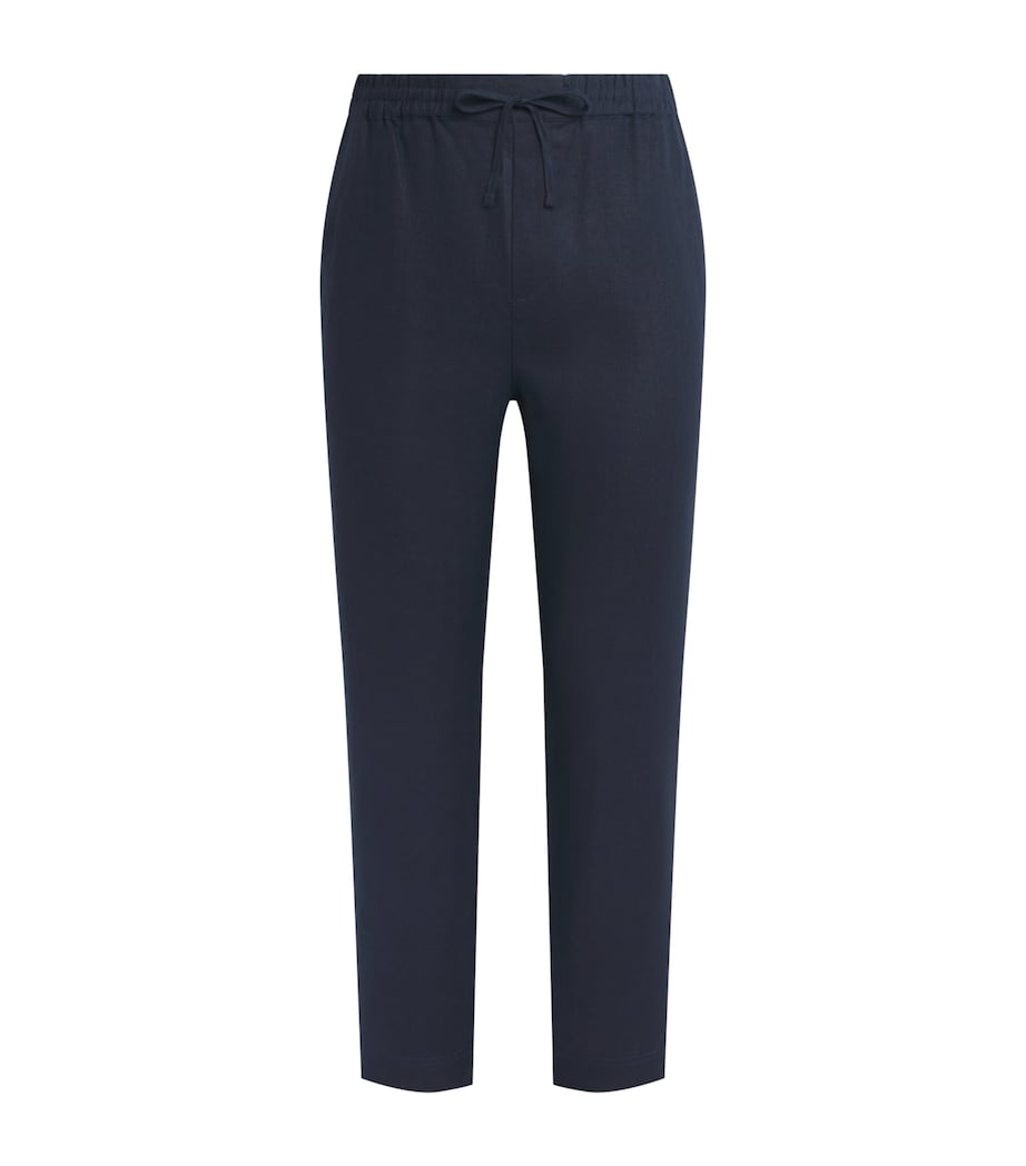 CHÉ Mens Linen Avila Straight Trousers Navy Image 1