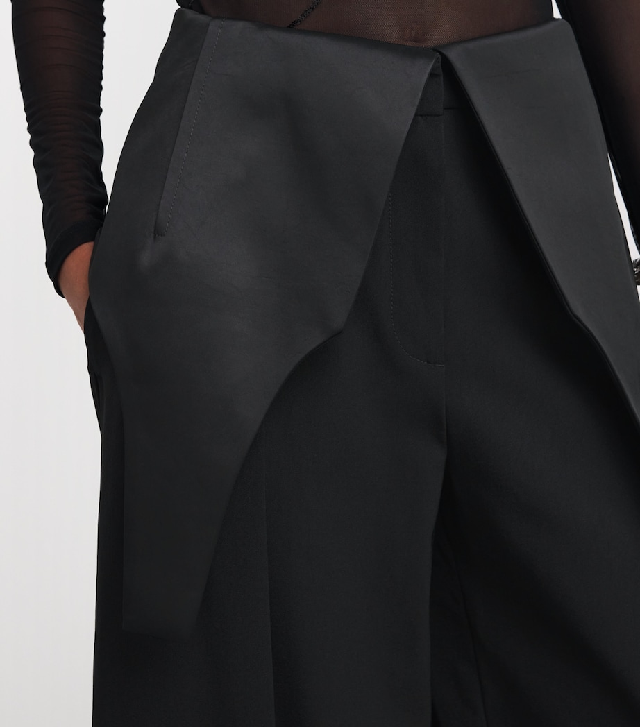 Bodysuit-Detail Tailored Trousers 00-BLACK Image 6