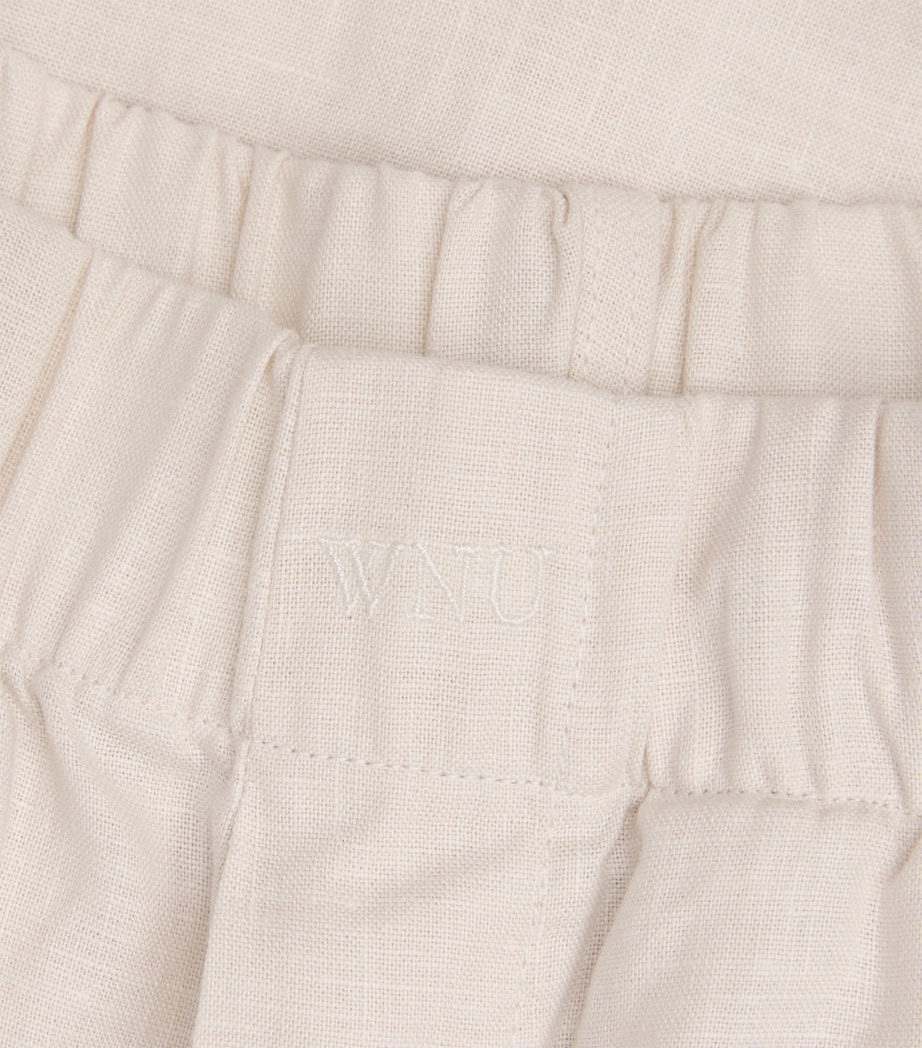 With Nothing Underneath Womens Hemp The Palazzo Trousers Parchment Image 5