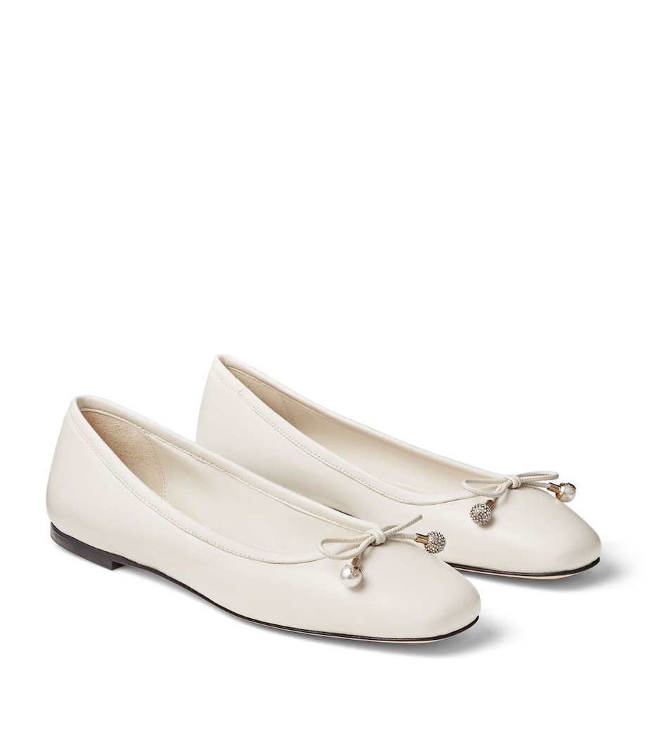 Elme Lambskin Ballet Flats LATTE Image 4
