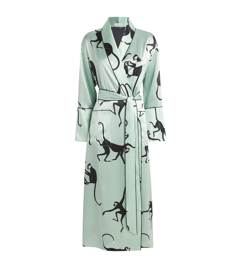 Silk Monkey Print Capability Robe MONIKA Image 1