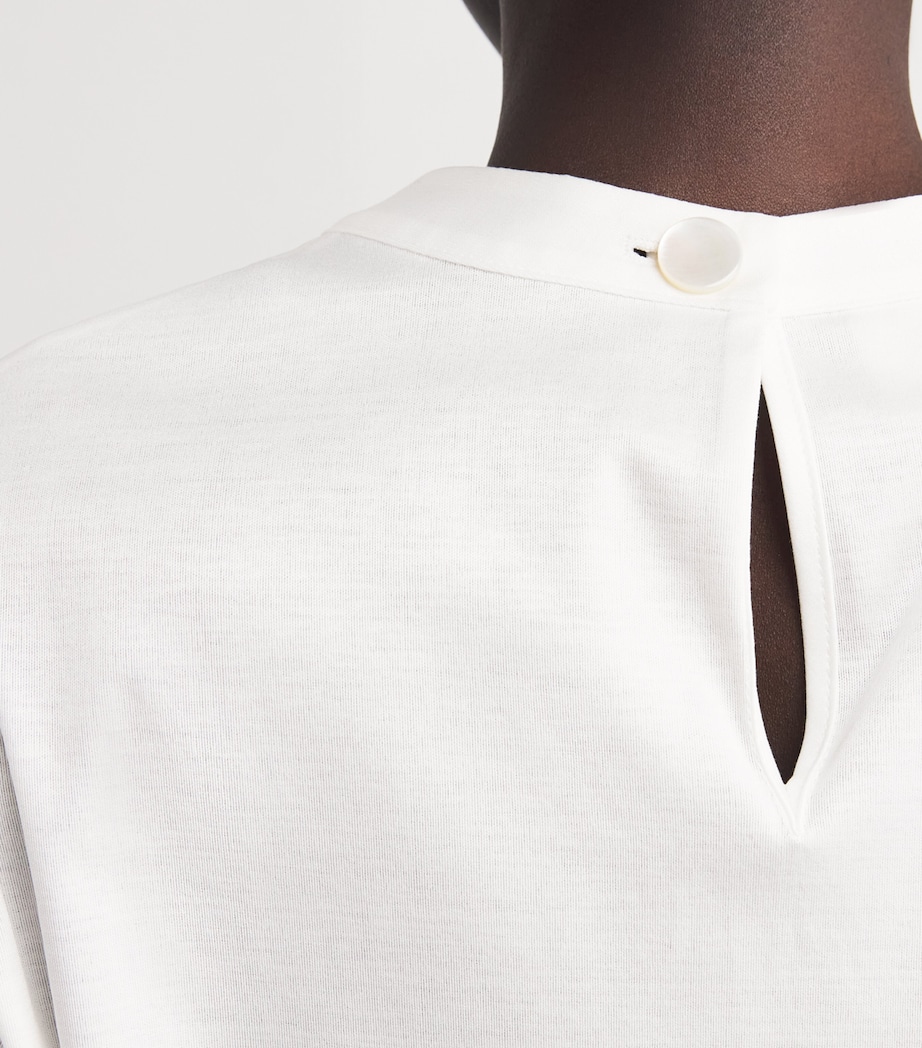 NOMADISSEM Womens Cotton Dente Blanche T-Shirt White Image 6