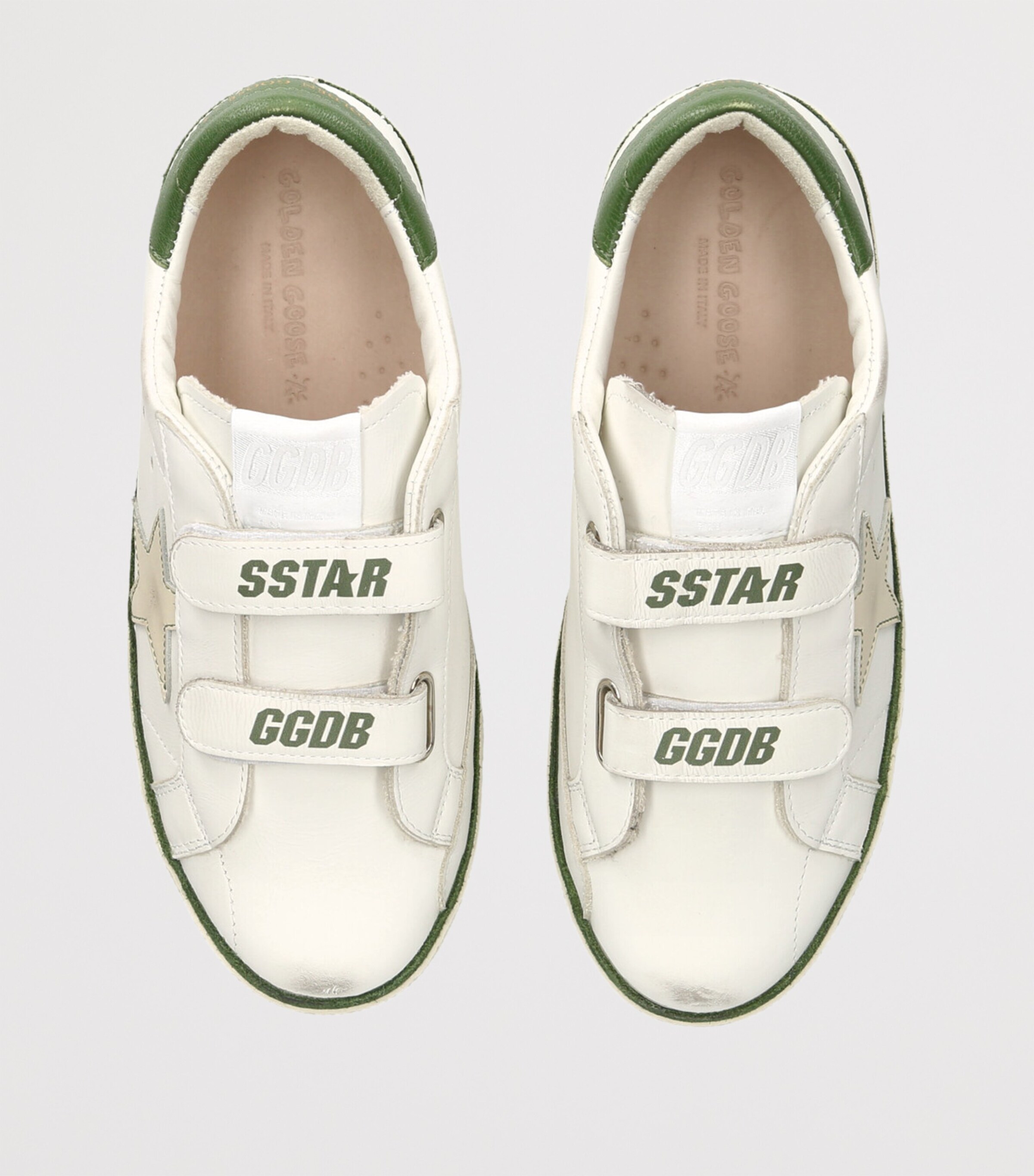 Leather Old School Sneakers GREEN COMB Image 4