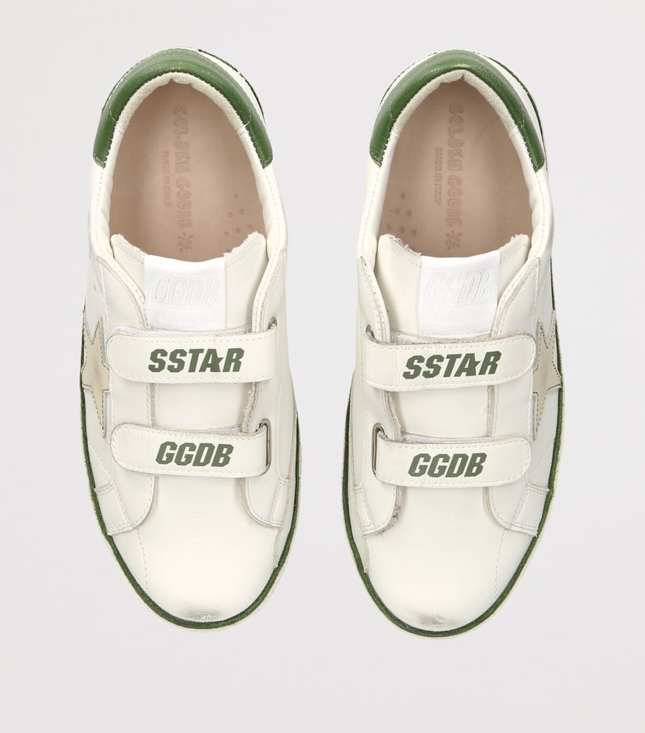 Leather Old School Sneakers GREEN COMB Image 4