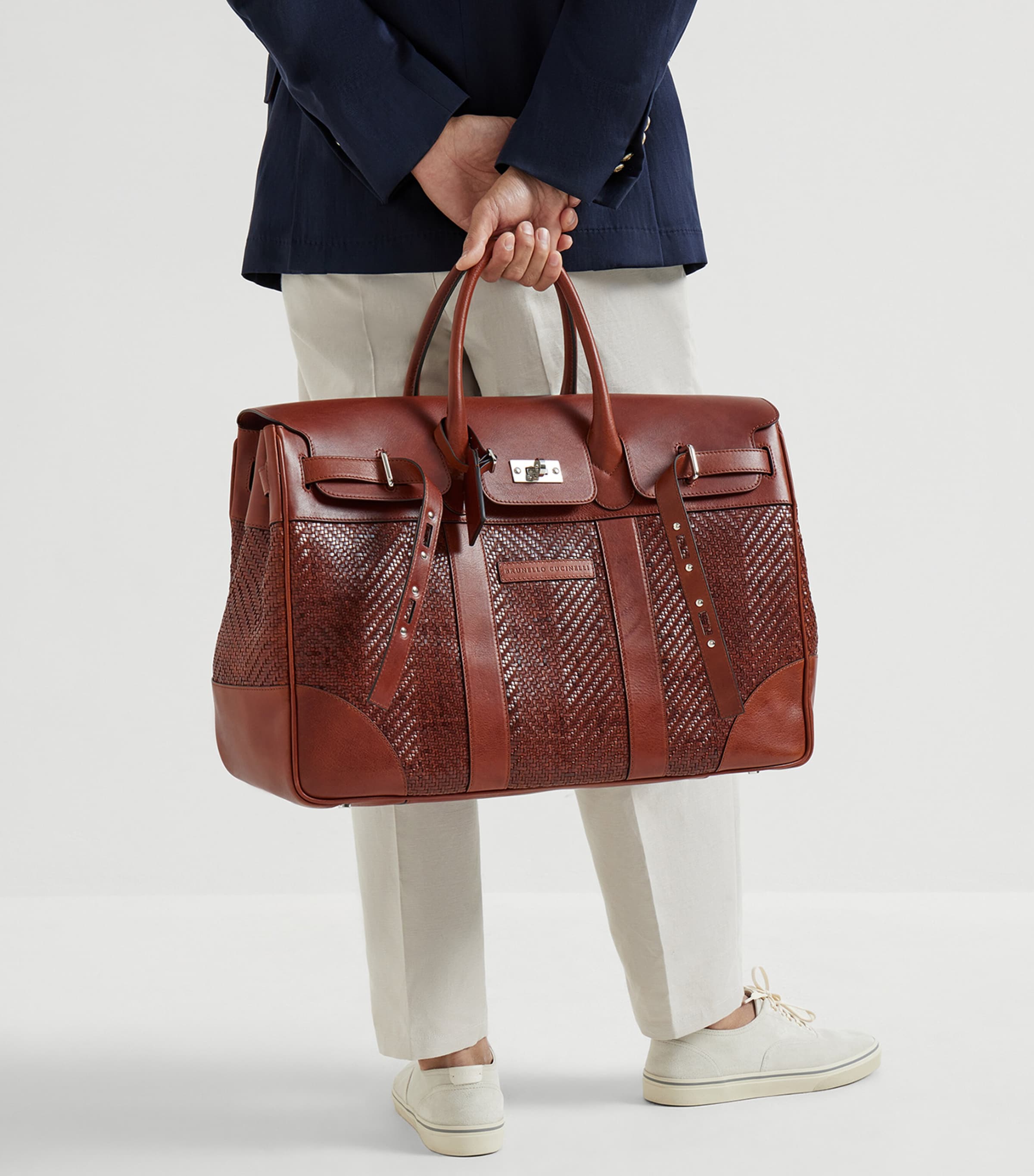 Leather Woven Holdall C9186 Image 2