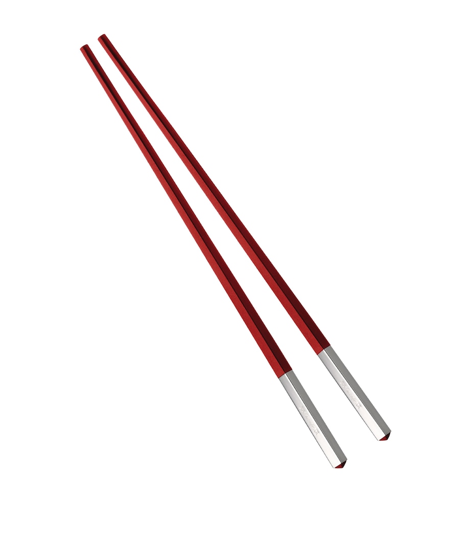Silver-Plated Uni Chinese Chopsticks RED Image 2