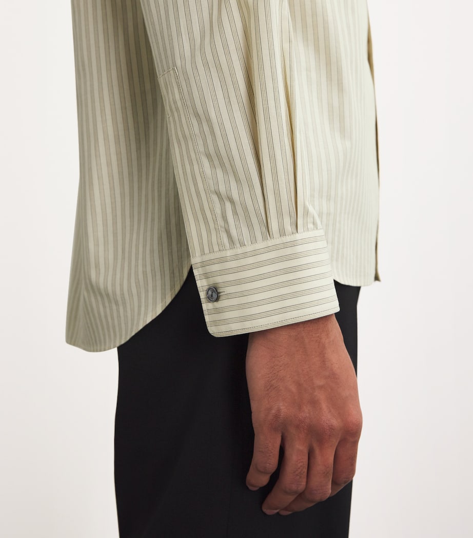 Ashford Organic Cotton Striped Shirt SAGE TINT / GRAPHENE Image 5