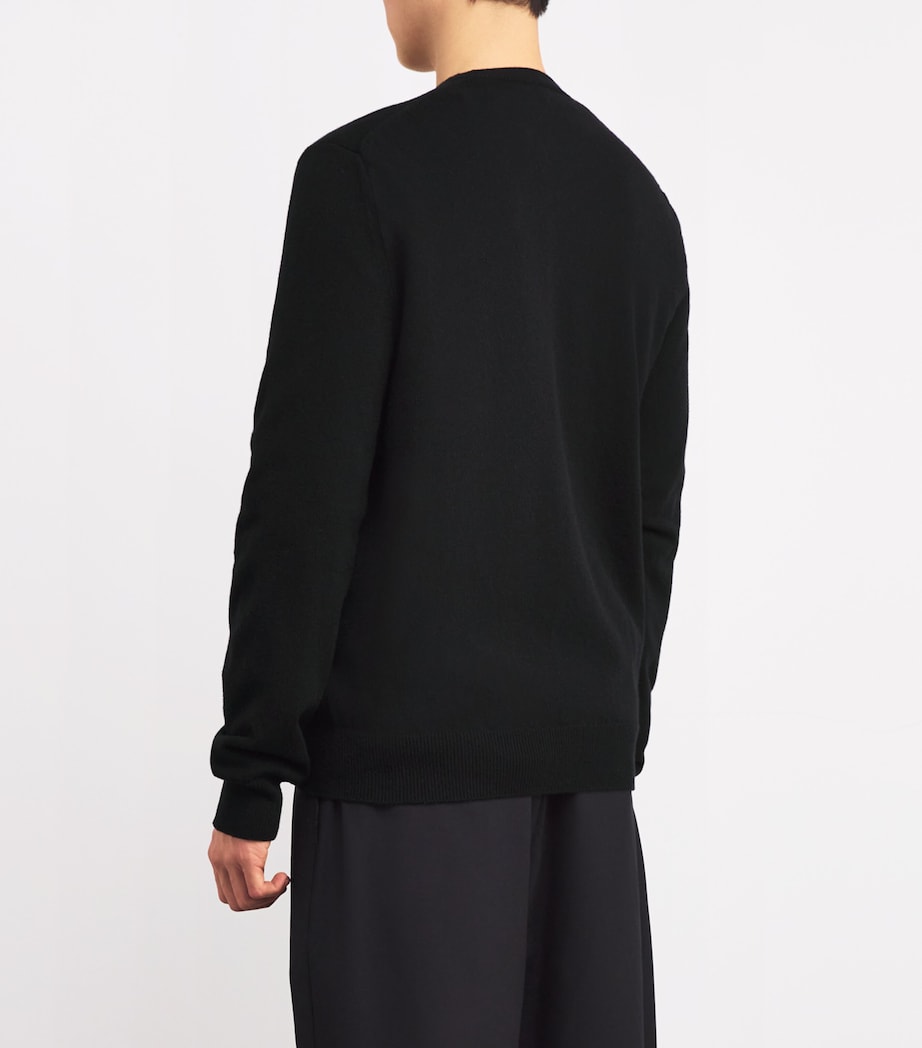 Wool Heart Cardigan BLACK Image 4