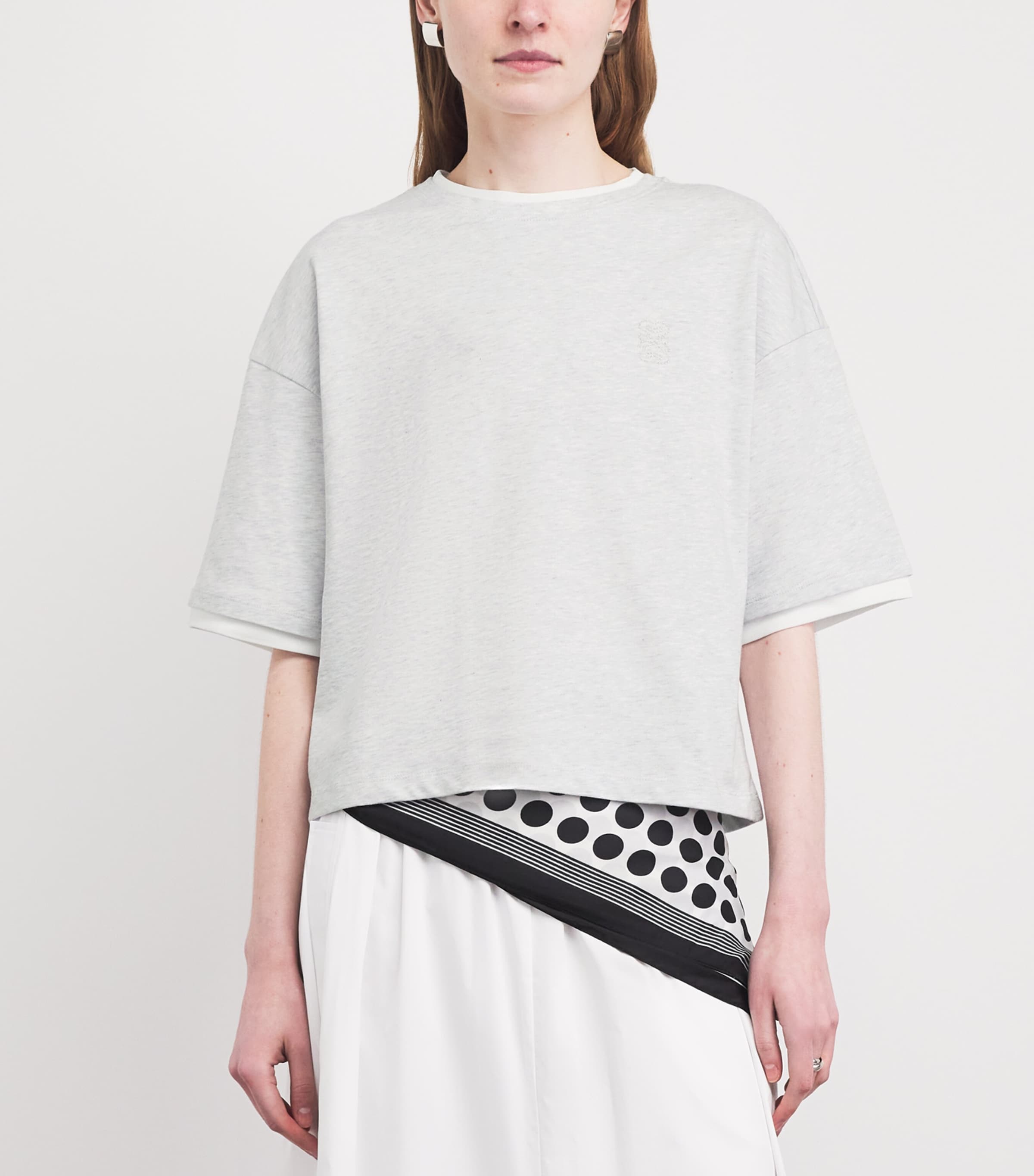 Sandro Paris Womens Cotton Logo T-Shirt Grey Image 4