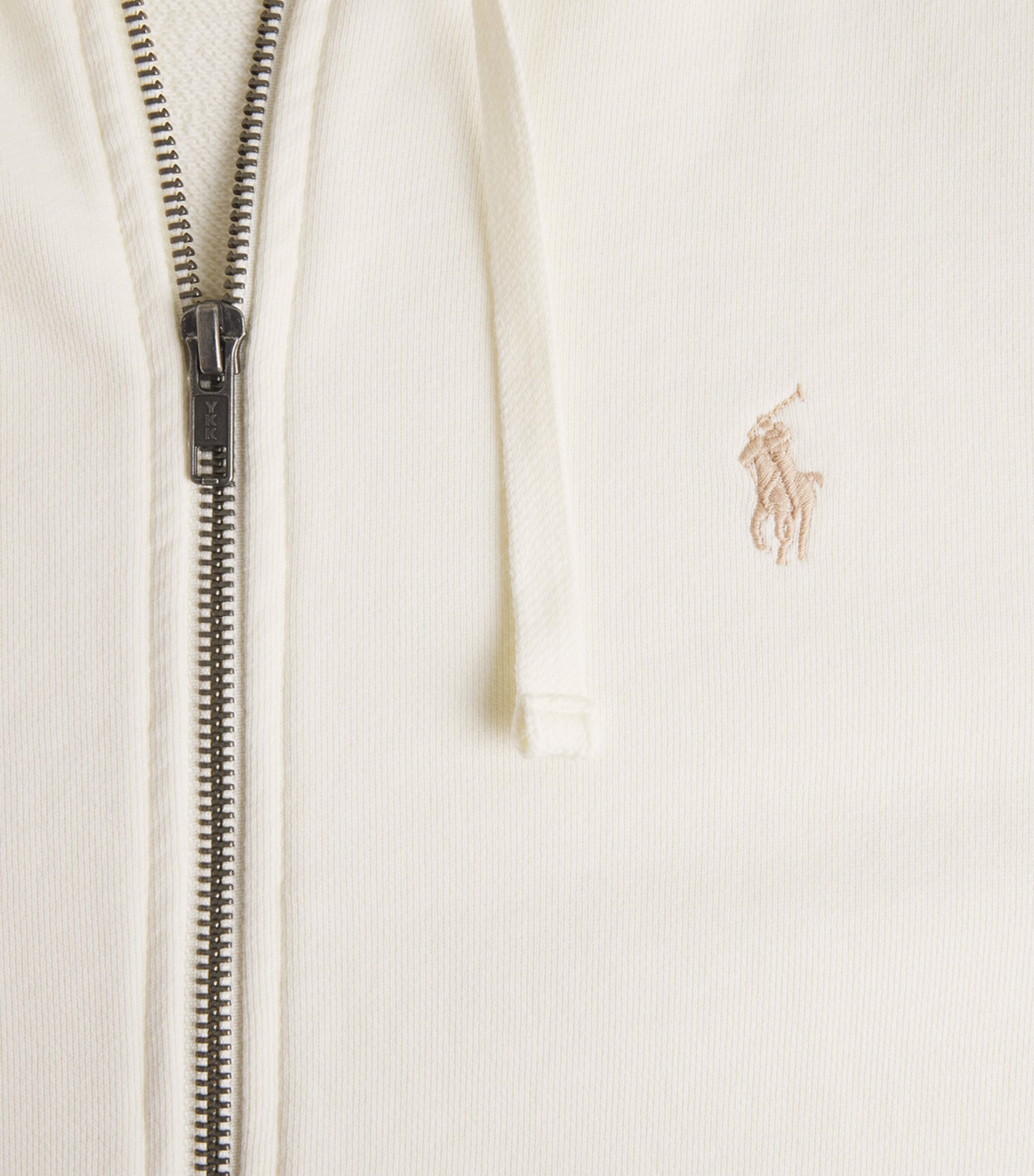 Polo Ralph Lauren Mens Cotton Loopback Fleece Zip-Up Hoodie Clubhouse Cream Image 6