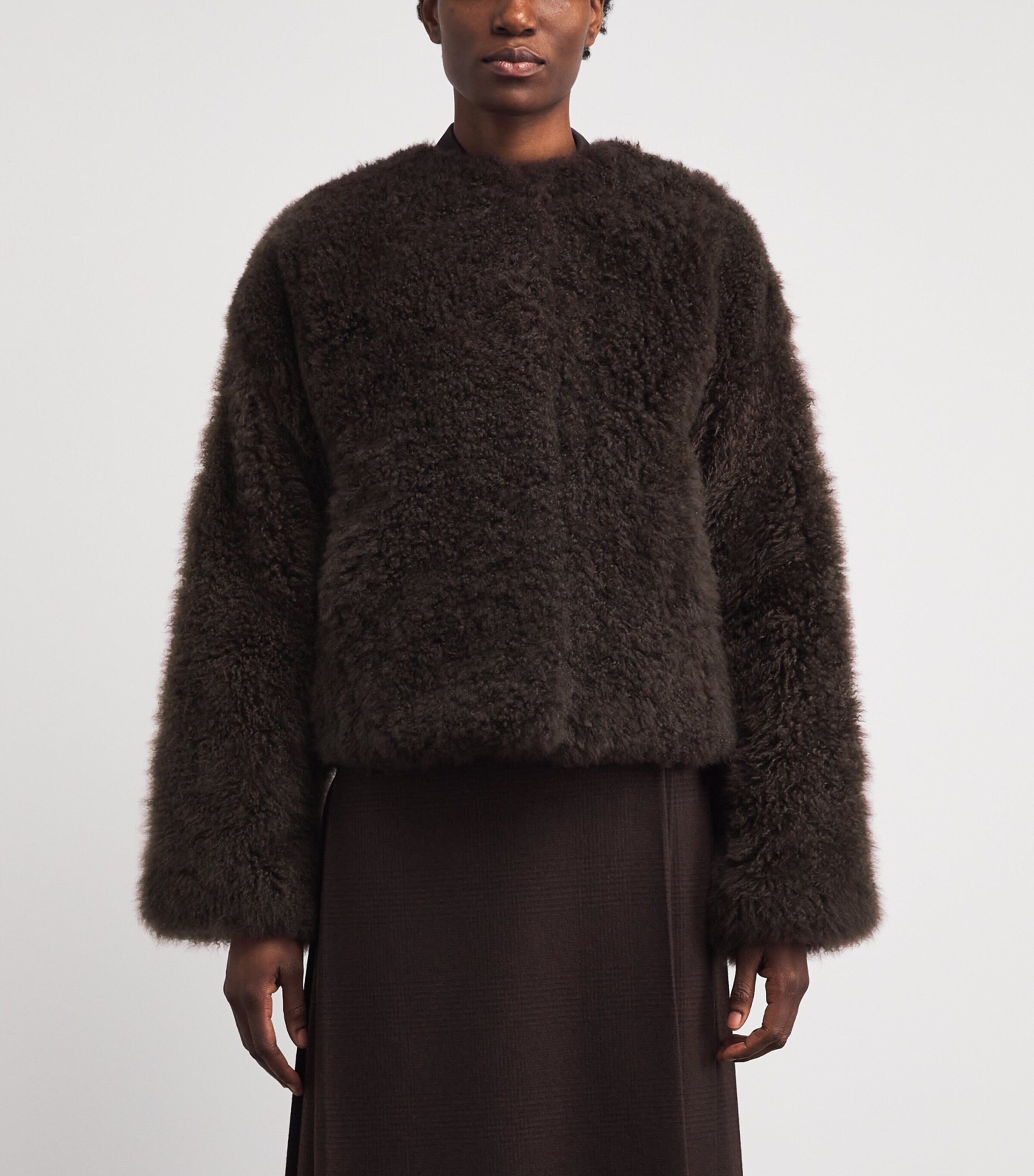 Yves Salomon Womens Cashmere Shearling Jacket Image 4