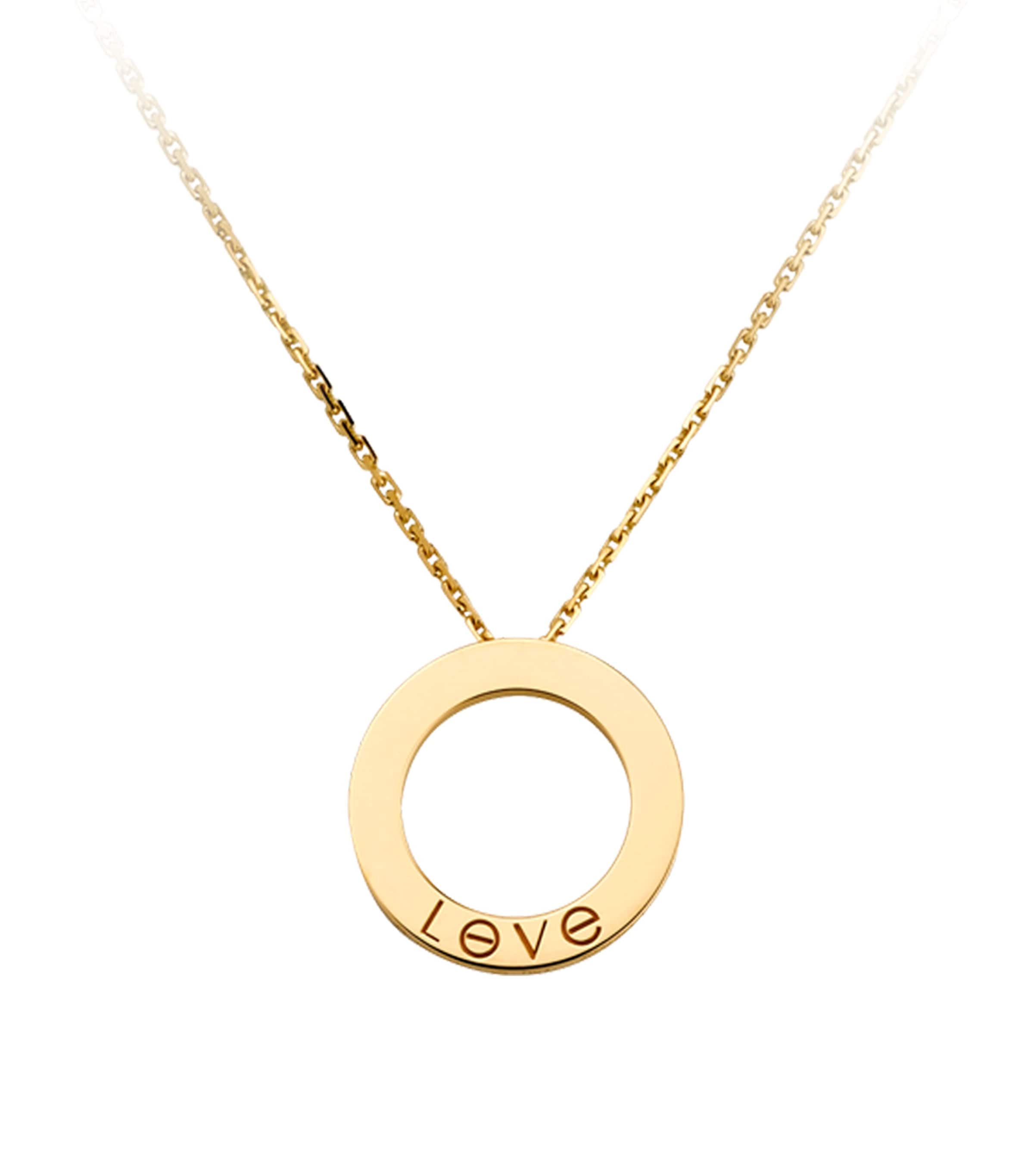 Yellow Gold Love Necklace YELLOW GOLD Image 9
