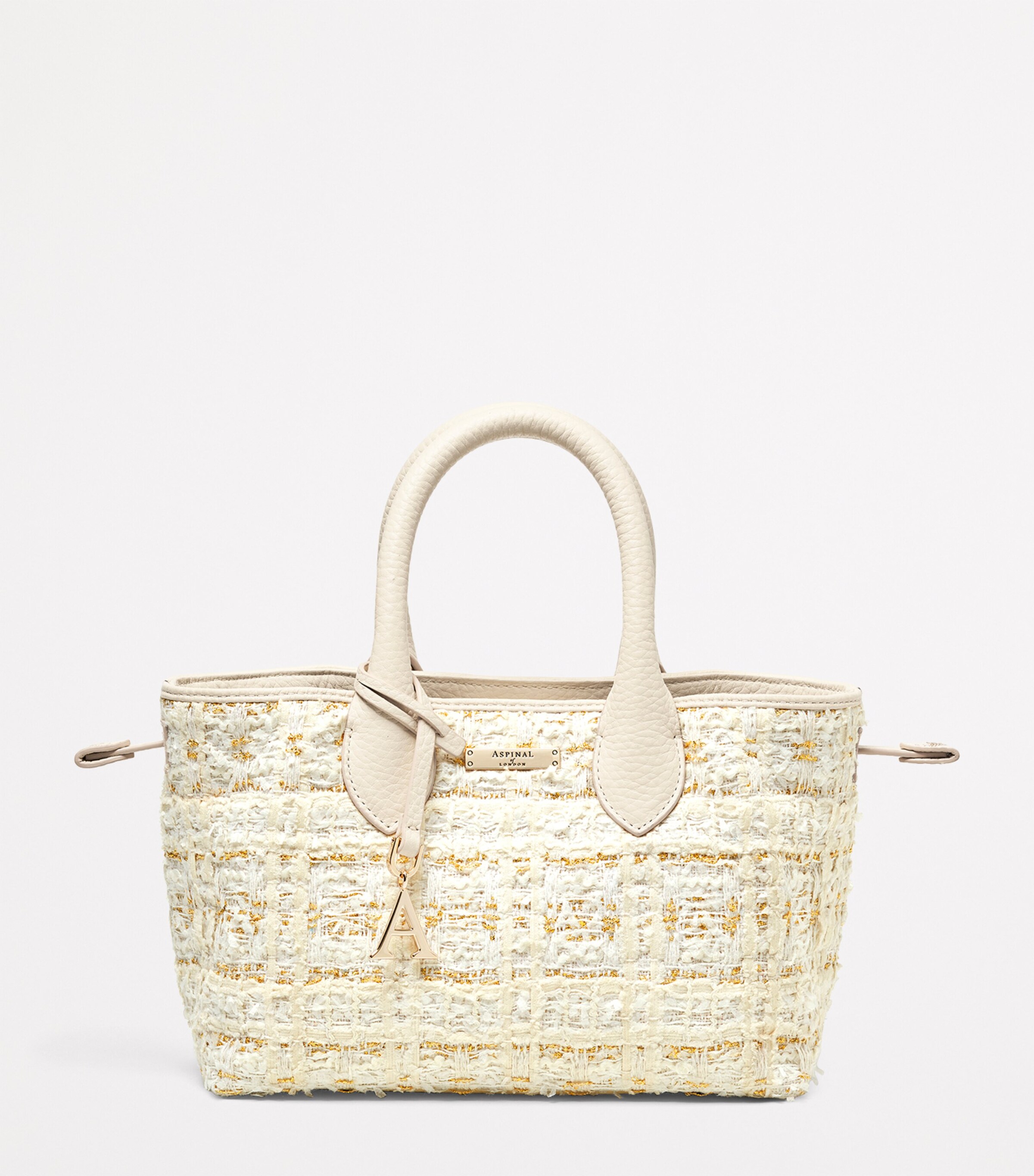 Mini Tweed Paris Top-Handle Bag IVORY Image 4