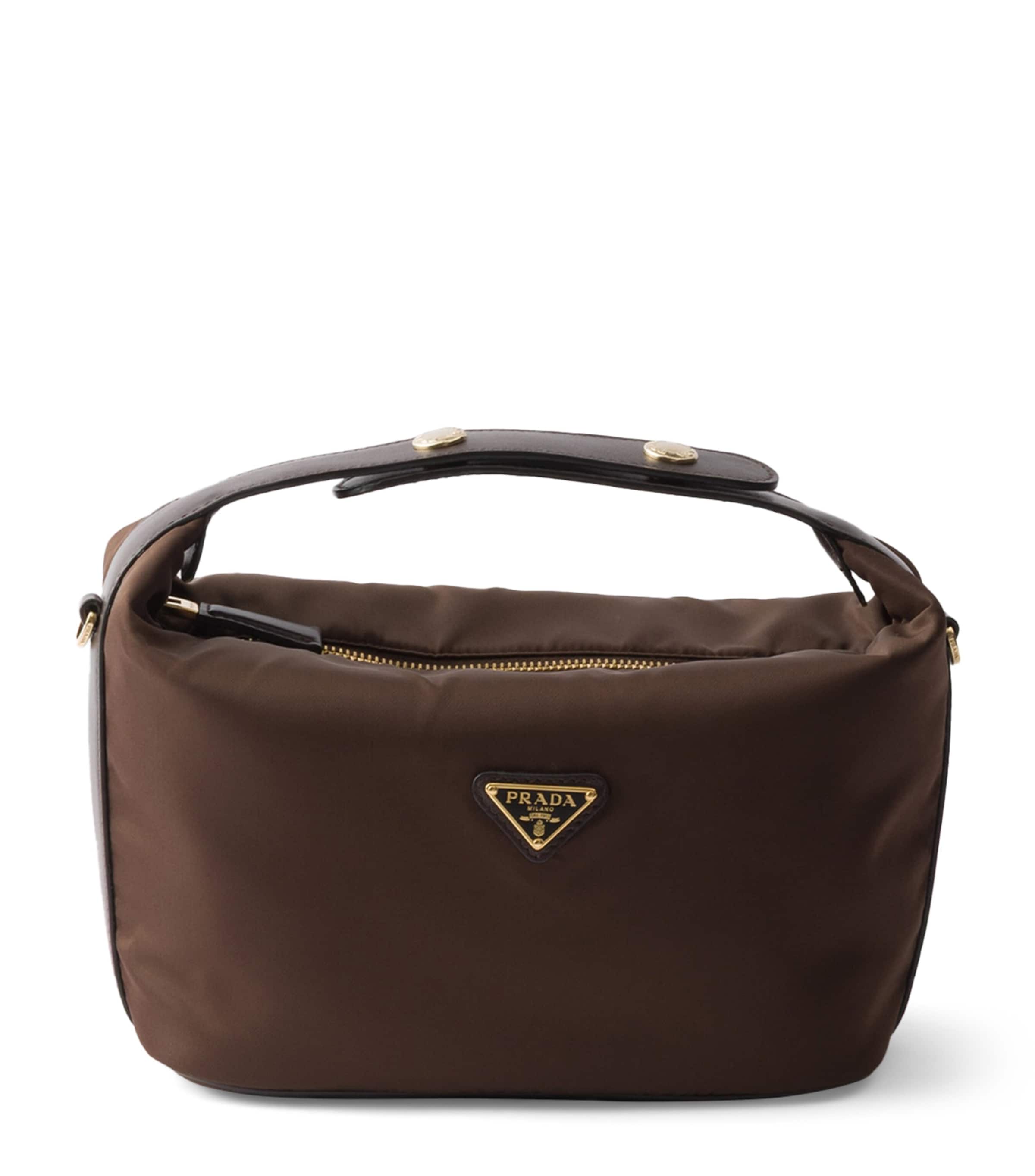 Prada Mini Re-Nylon Chérie Top-Handle Bag Brown Image 1