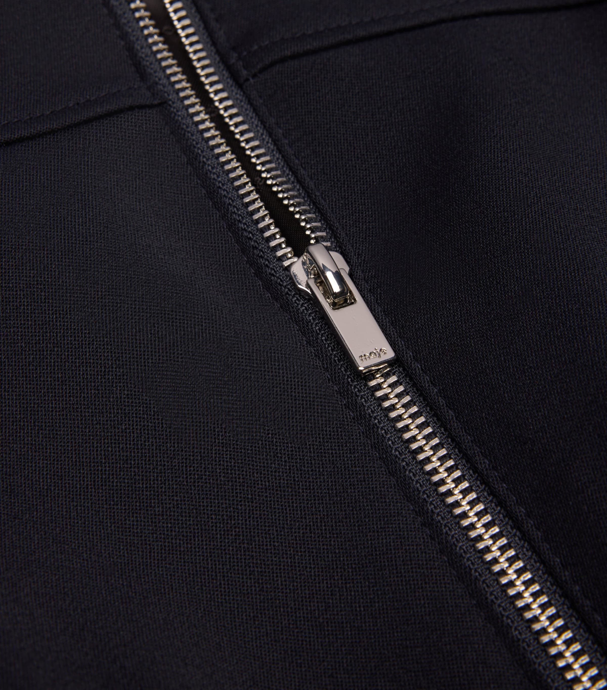 Cropped Bomber Jacket NAVY Image 2