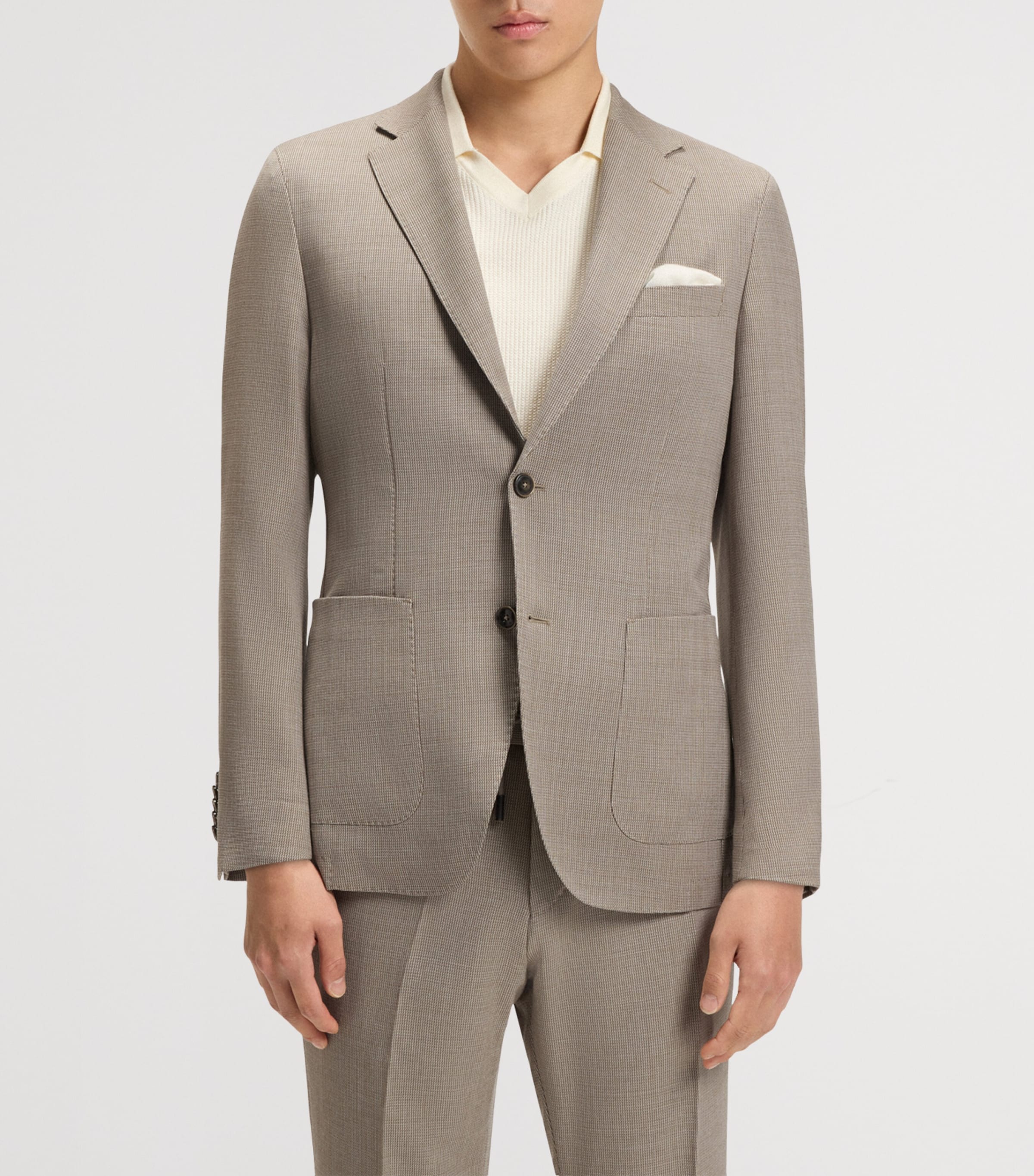 Virgin Wool-Silk Slim Fit Blazer 255 Image 4