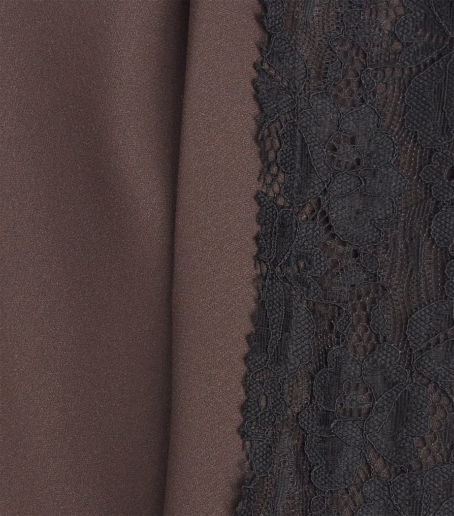 Stylein Womens Malea Lace-Trim Maxi Dress Coffee Image 6