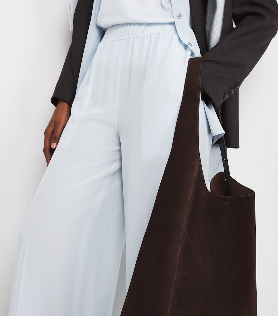 Silk Hulin Wide-Leg Trousers OXFORD BLUE Image 6