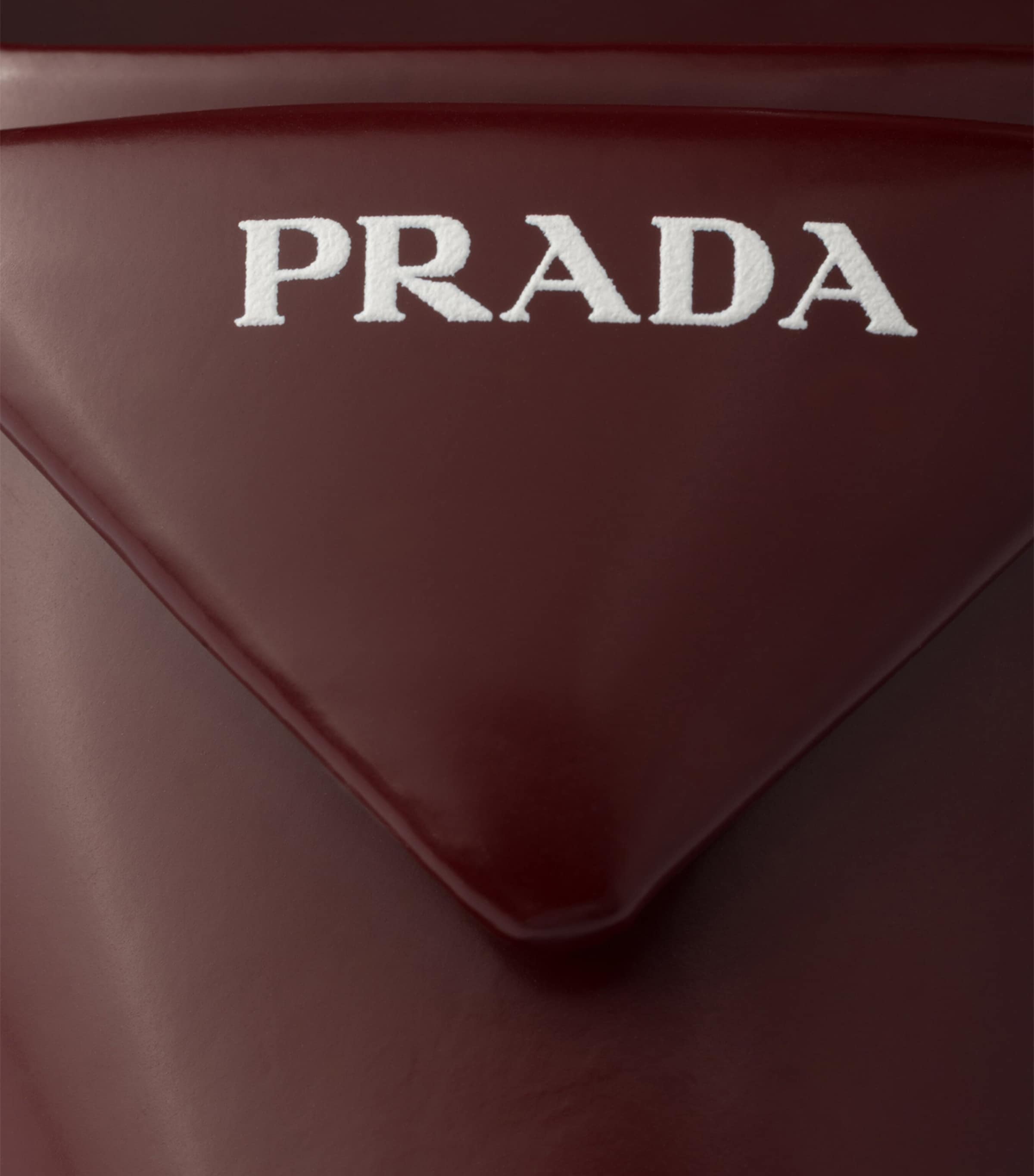 Prada Brushed Leather Slingback Pumps 75 Red Image 5
