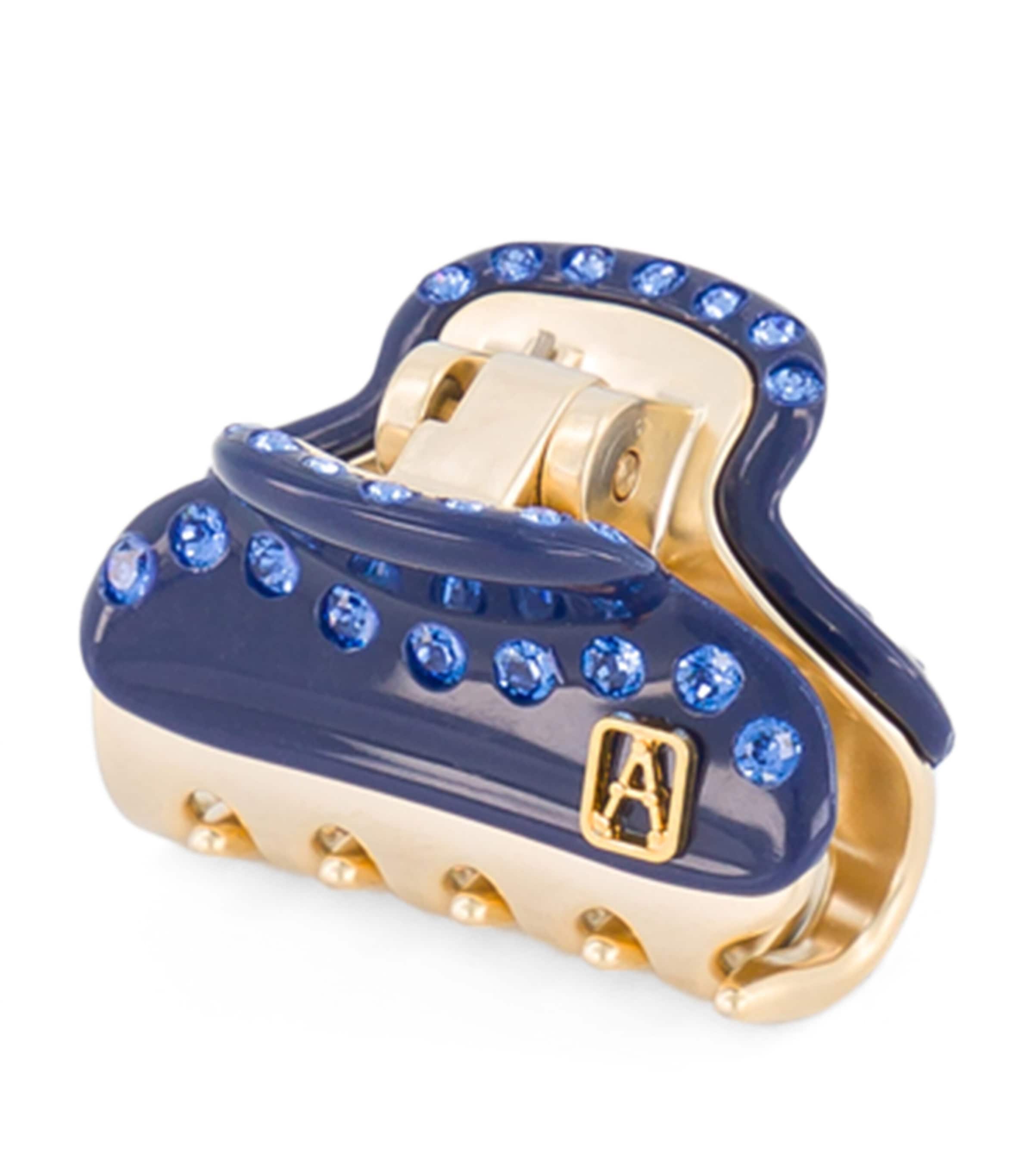 Alexandre de Paris Gold-Plated Crystal-Embellished Claw Hair Clip Marine/or Image 2