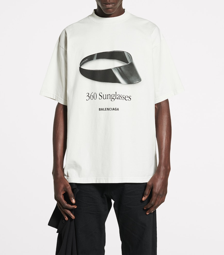 Balenciaga Mens Cotton 360 Sunglasses T-Shirt Image 6