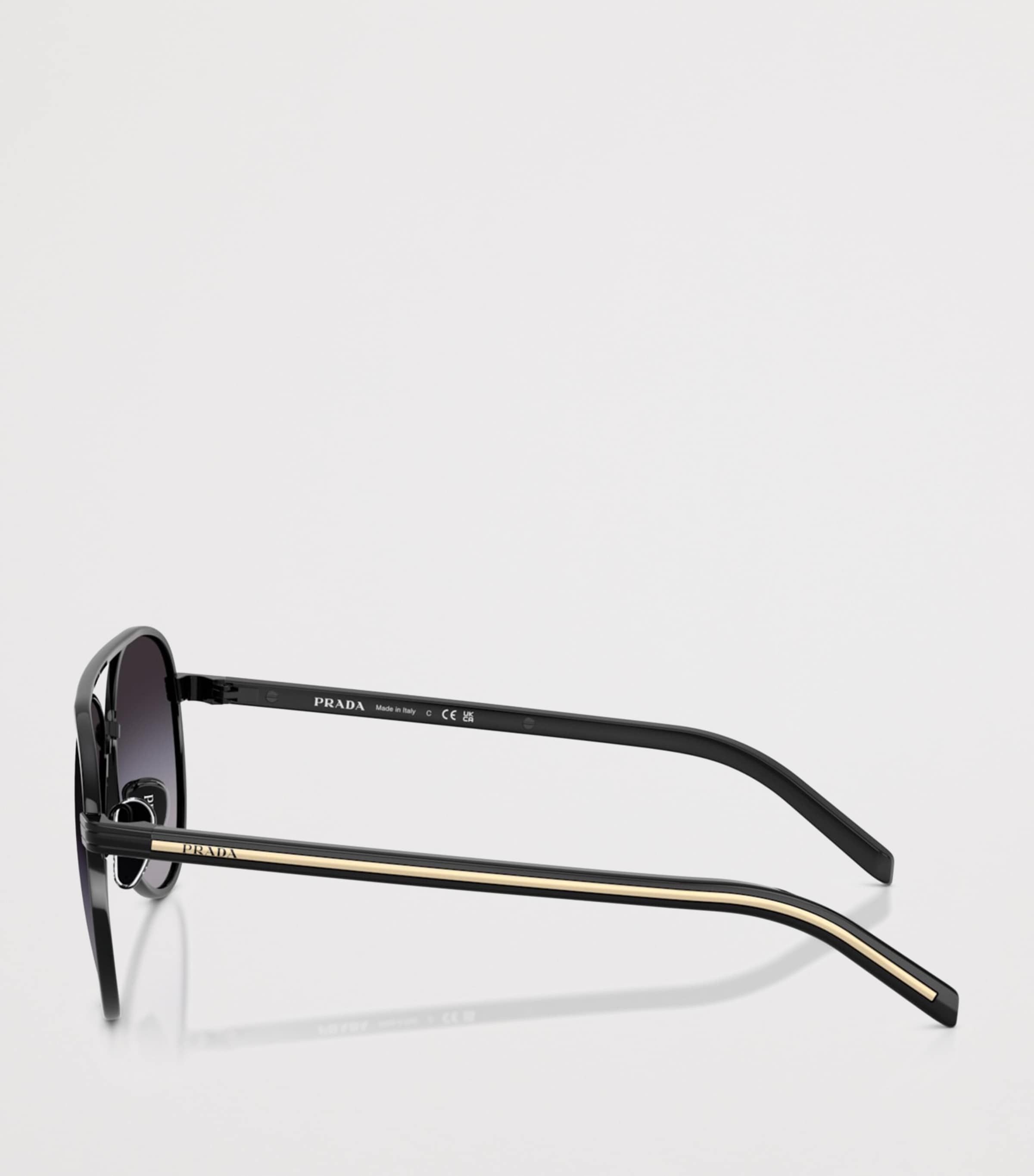 Prada B57S  Pilot Sunglasses Black Image 3