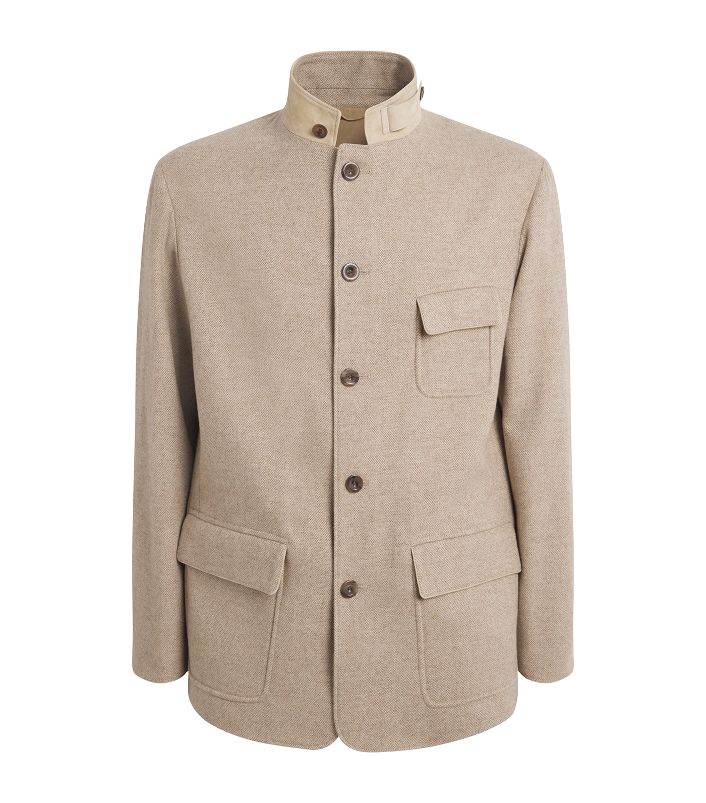 Wool-Silk Tailored Stables Jacket BROWN MU Image 1