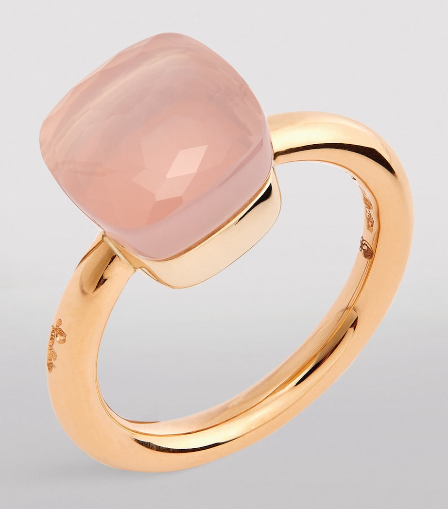 Mixed Gold and Pink Quartz Nudo Classic Ring 000QR Image 2