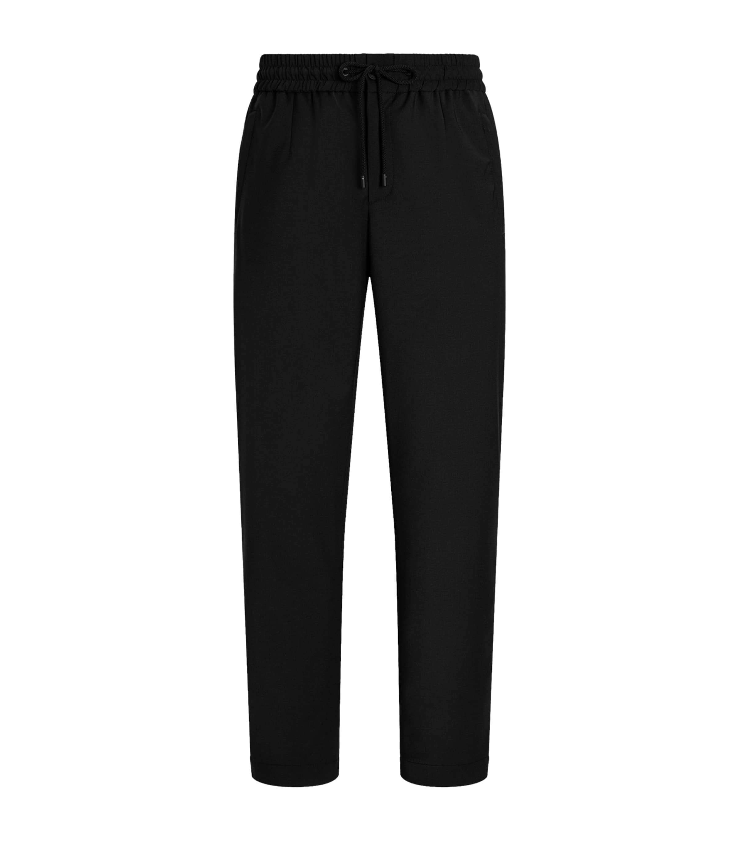 Wool-Blend Canvas Trousers N0000-BLACK Image 1