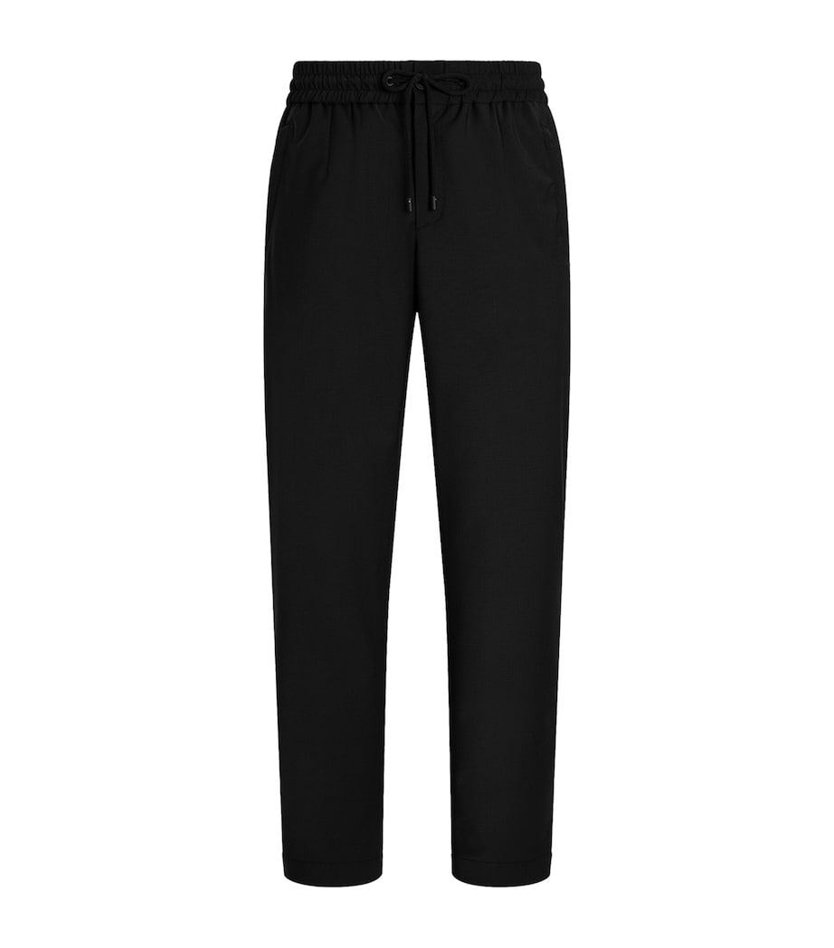 Wool-Blend Canvas Trousers N0000-BLACK Image 1