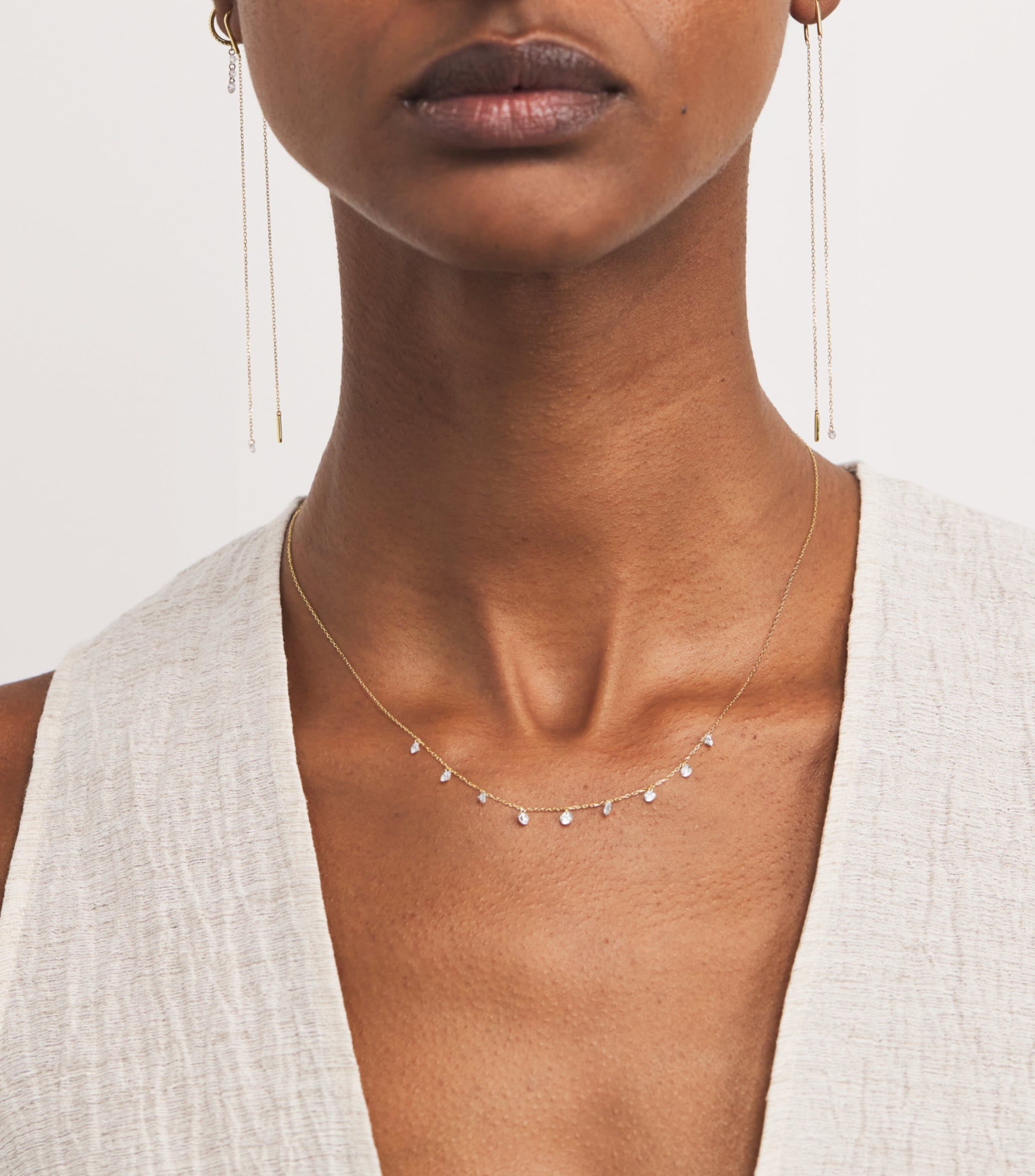 Yellow Gold and Diamond 9-Stone Danaé Necklace YELLOW GOLD Image 4