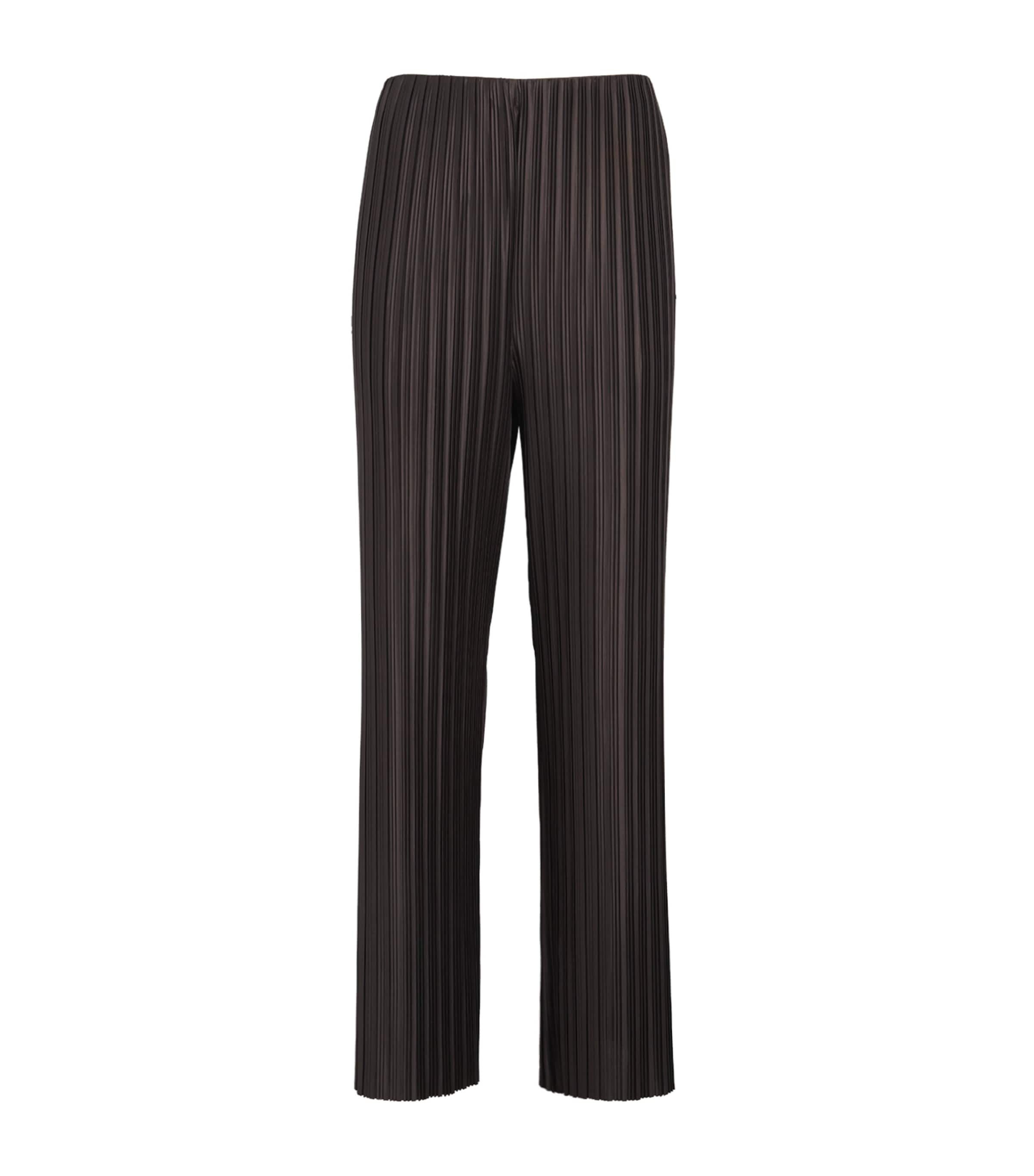 Max & Co Pleated Wide-leg Trousers In Brown