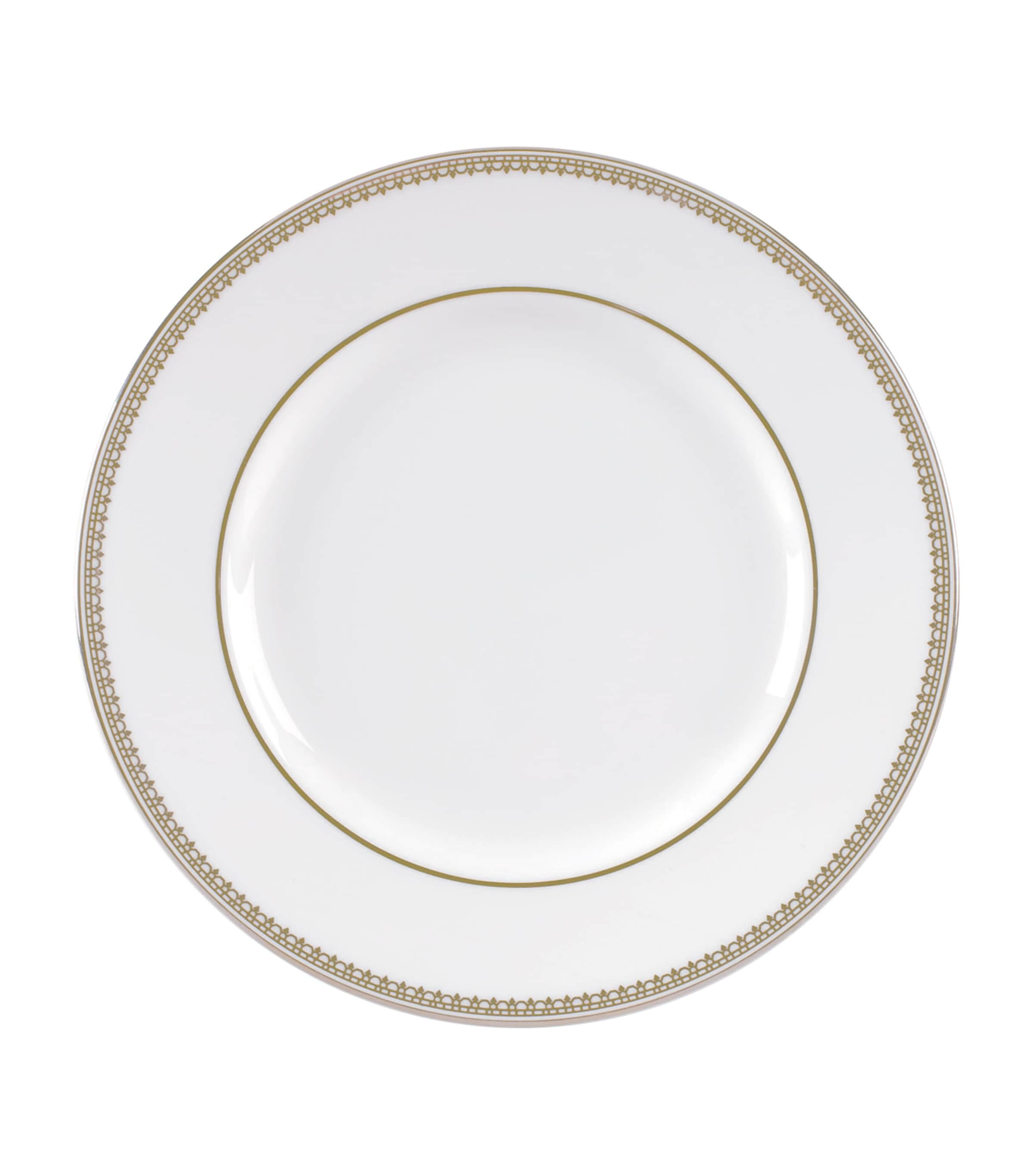 Wedgwood Lace Gold Plate In White