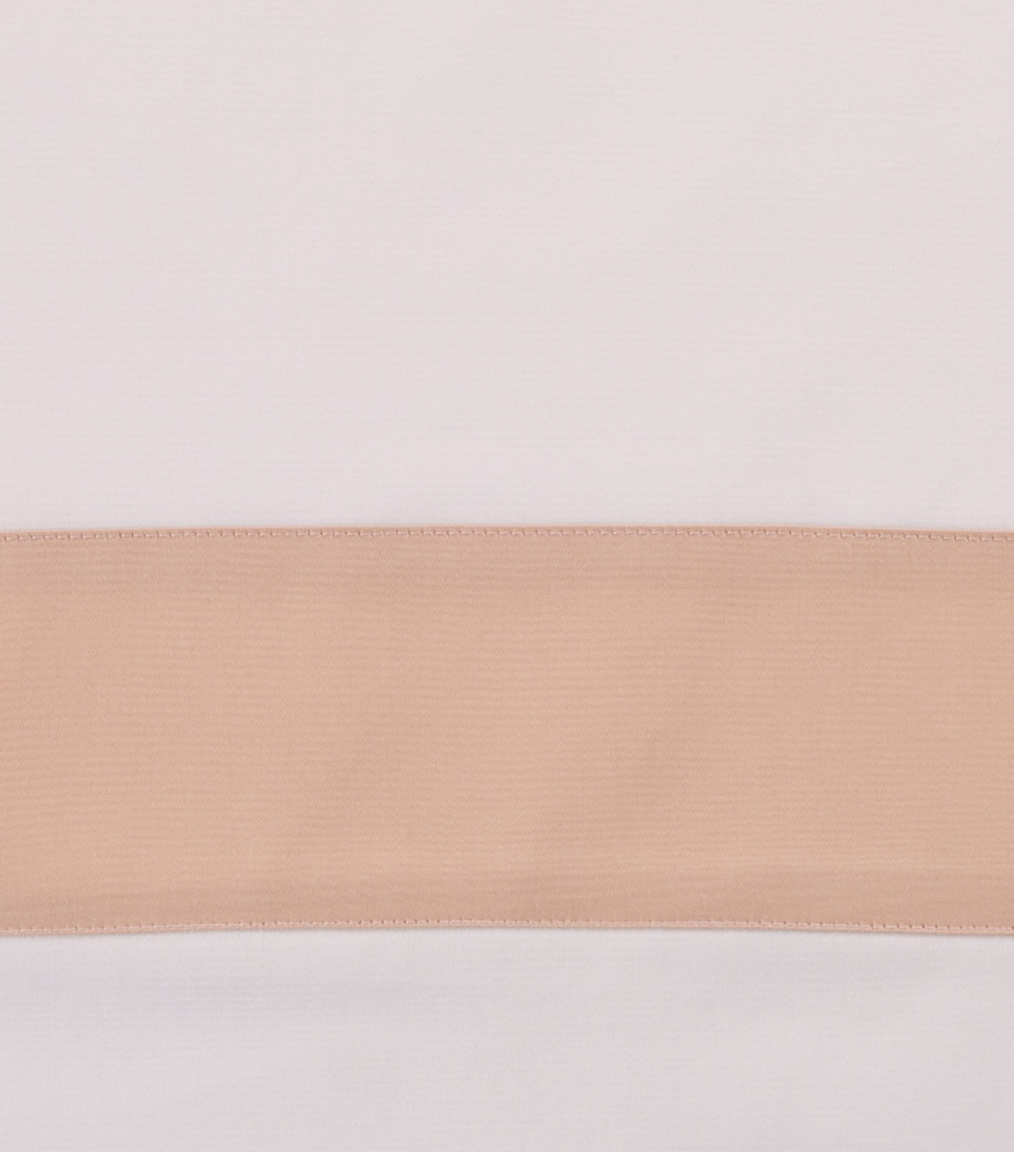 Frette Cotton Breeze Border Oxford Pillowcase (51cm x 71cm) Milk/misty Bl Image 2
