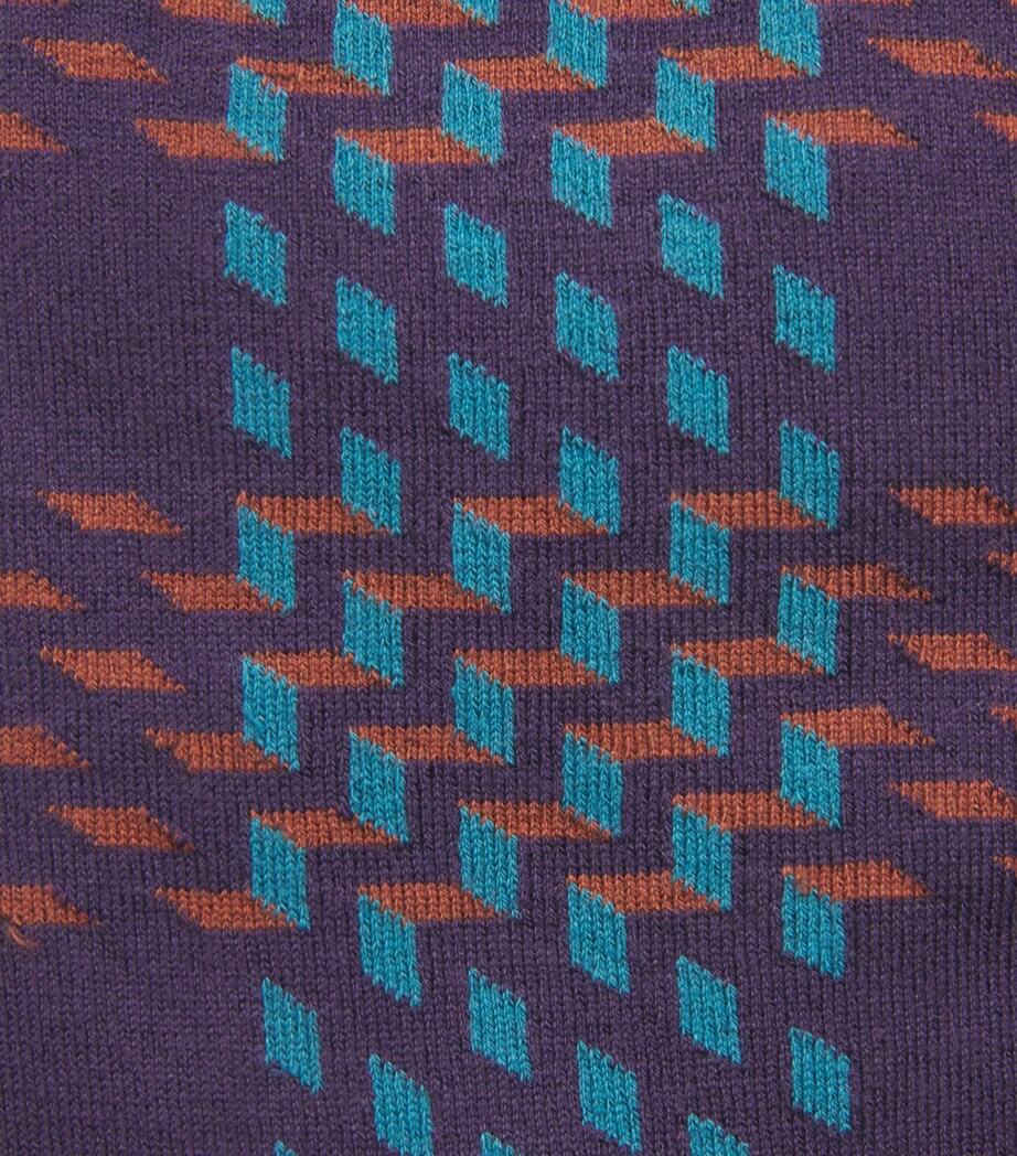 Doré Doré Mens Cotton Patterned Socks Murier Pa Image 2