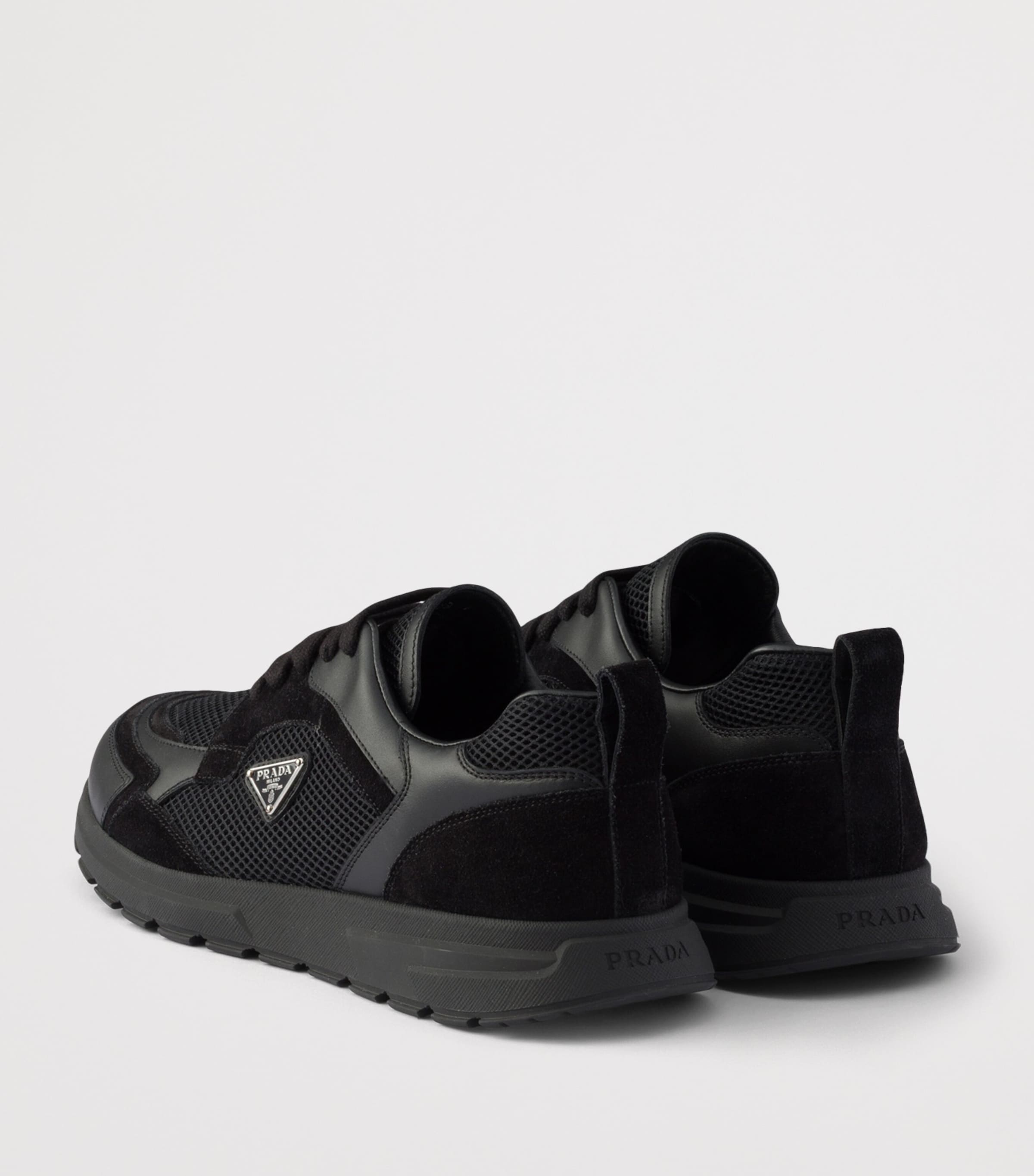 Prada Re-Nylon and Leather Prax Sneakers Black Image 4
