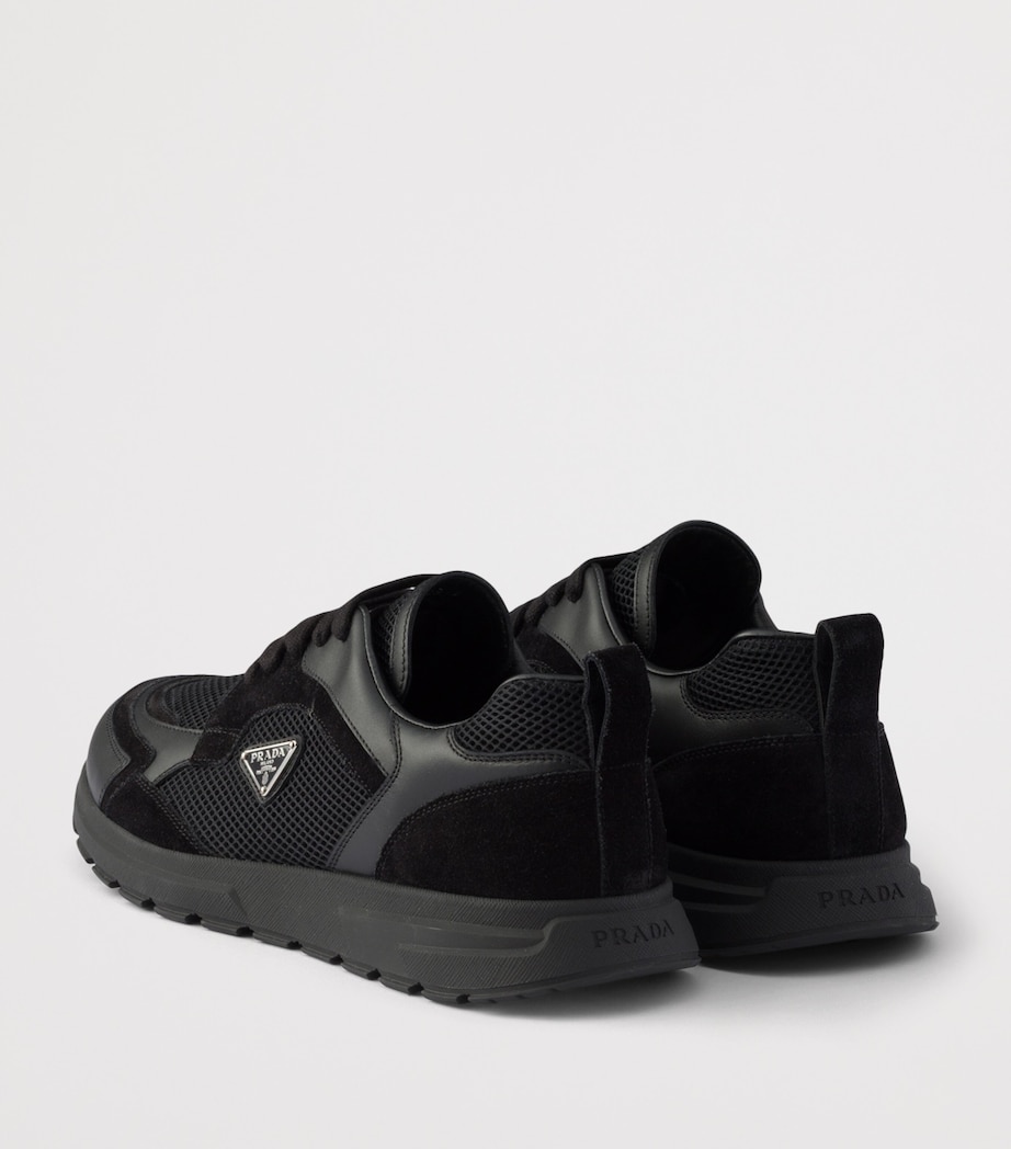 Prada Re-Nylon and Leather Prax Sneakers Black Image 4