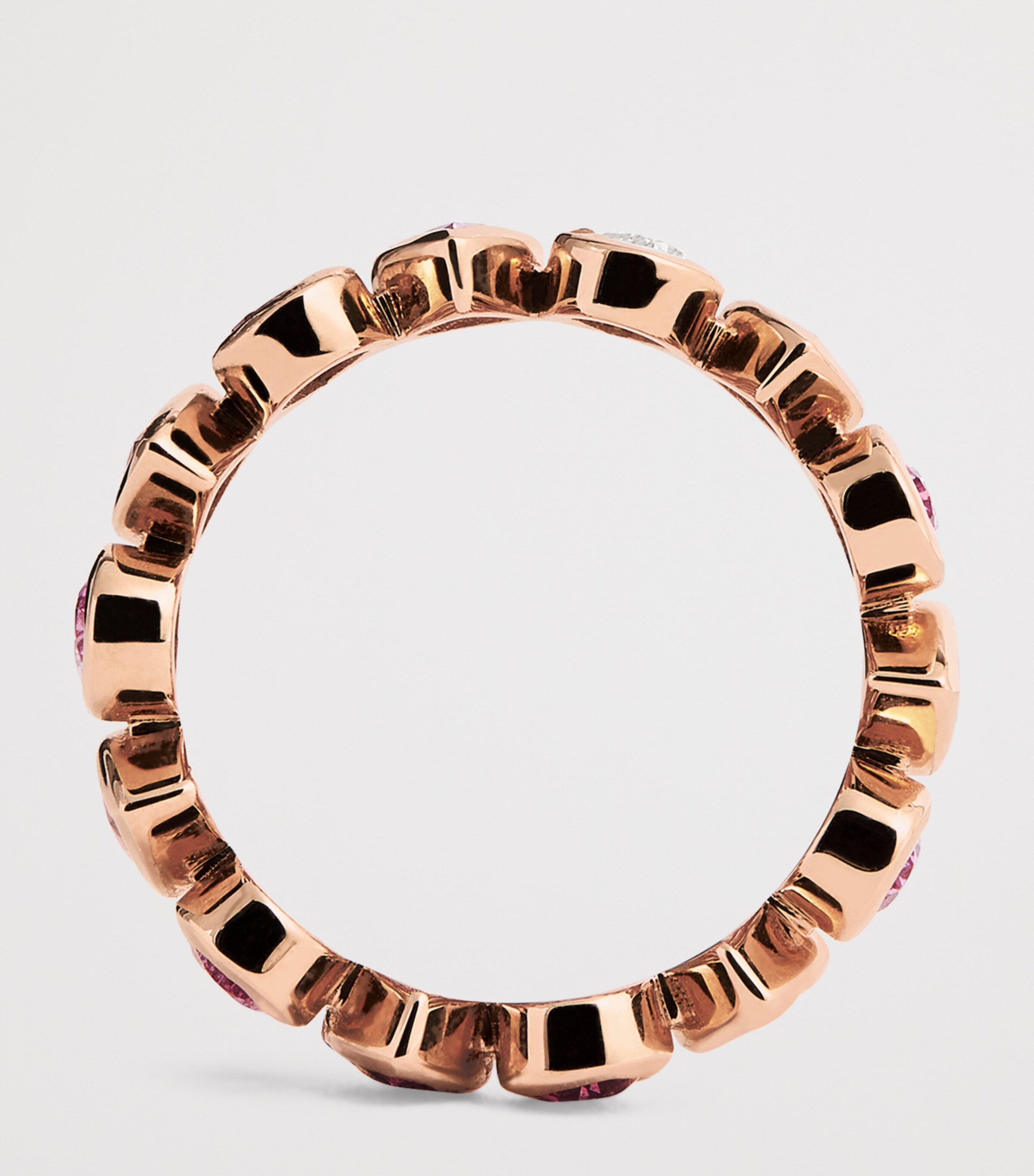 Rose Gold and Sapphire Eternity Ring ROSE GOLD Image 3