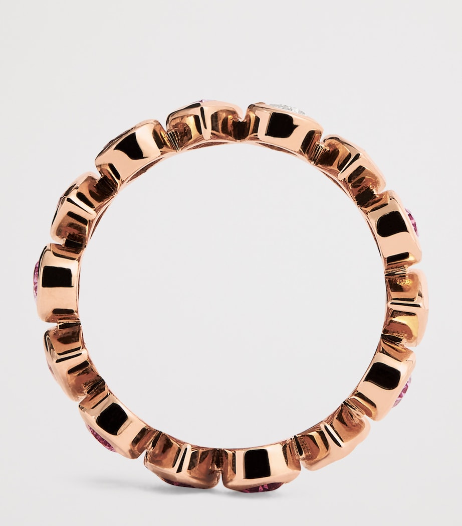 Rose Gold and Sapphire Eternity Ring ROSE GOLD Image 3