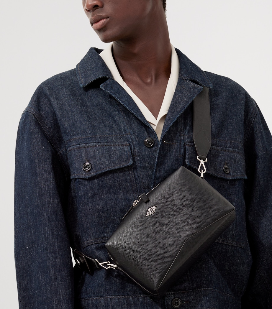 Cartier Leather Losange Cross-Body Bag Black Image 3