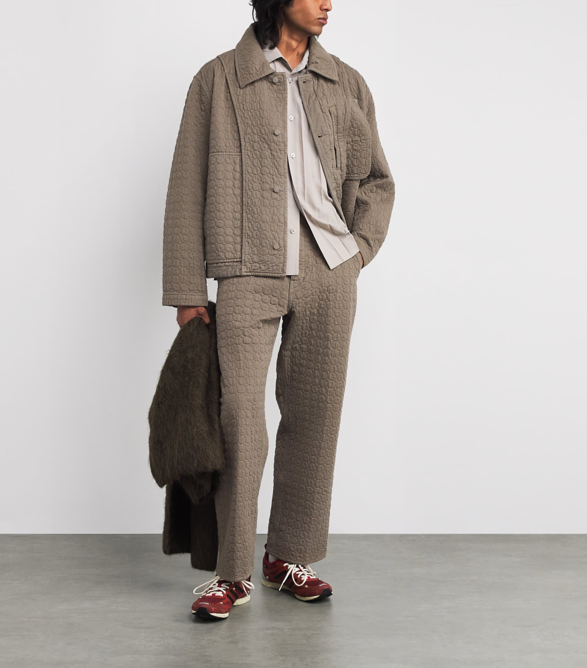 Cotton Quilted Circle Trousers SAND Image 2