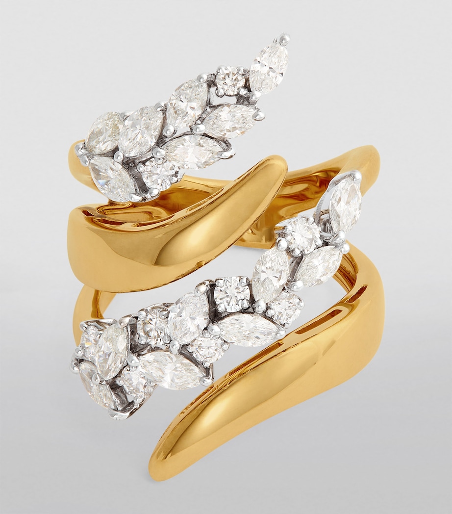 Yellow Gold and Diamond Golden Strada Stackable Ring YELLOW GOLD Image 3