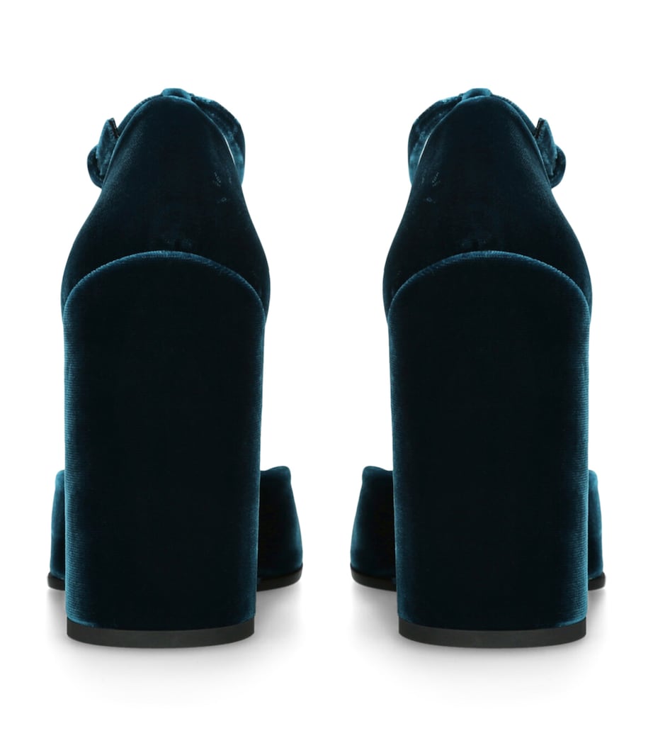 Velvet D’Orsay Pumps 90 PETROL Image 2