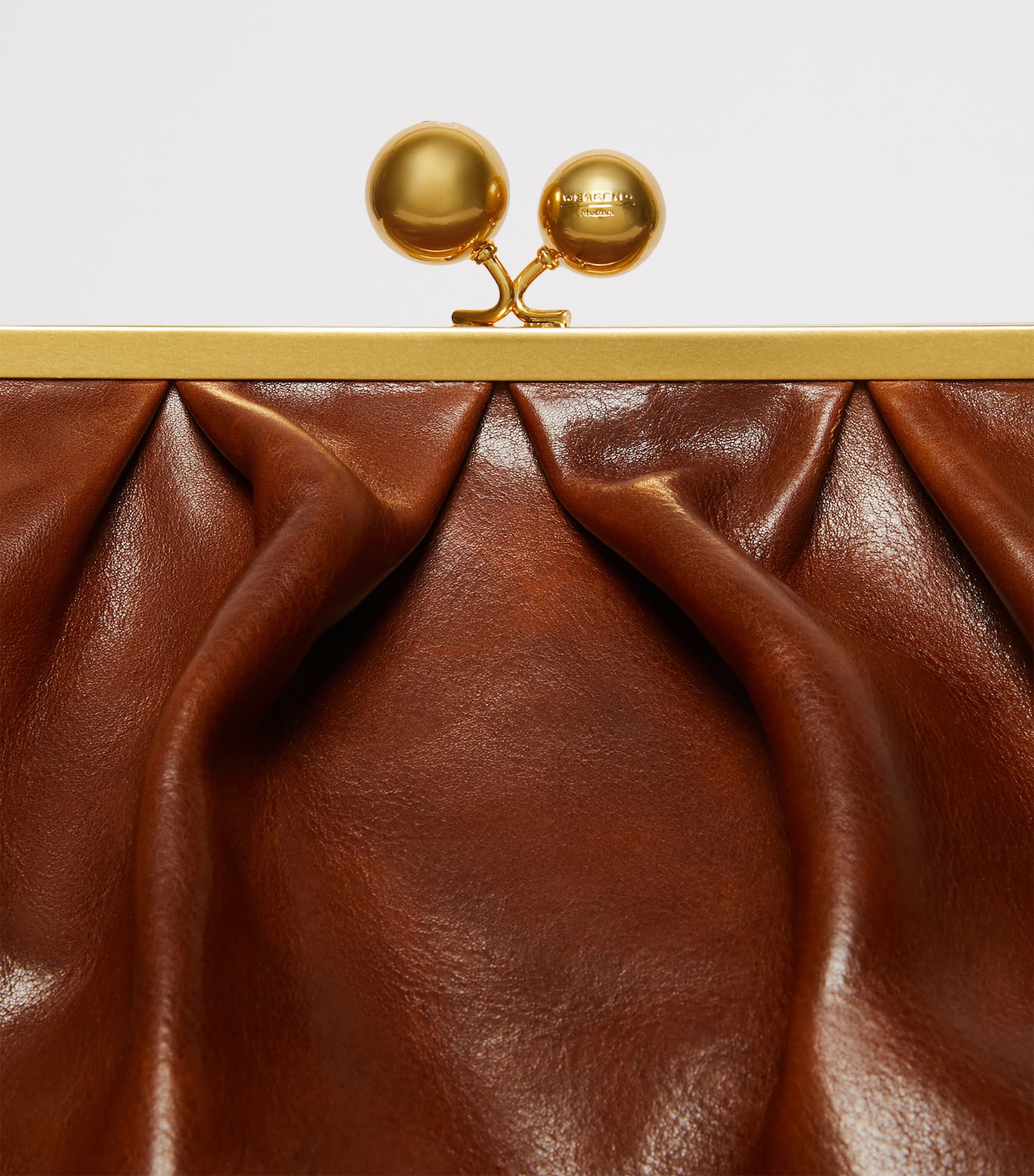 Weekend Max Mara Leather Pasticcino Pouch Tobacco Image 7
