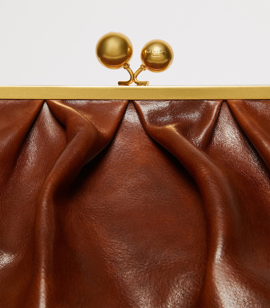 Weekend Max Mara Leather Pasticcino Pouch Tobacco Image 7