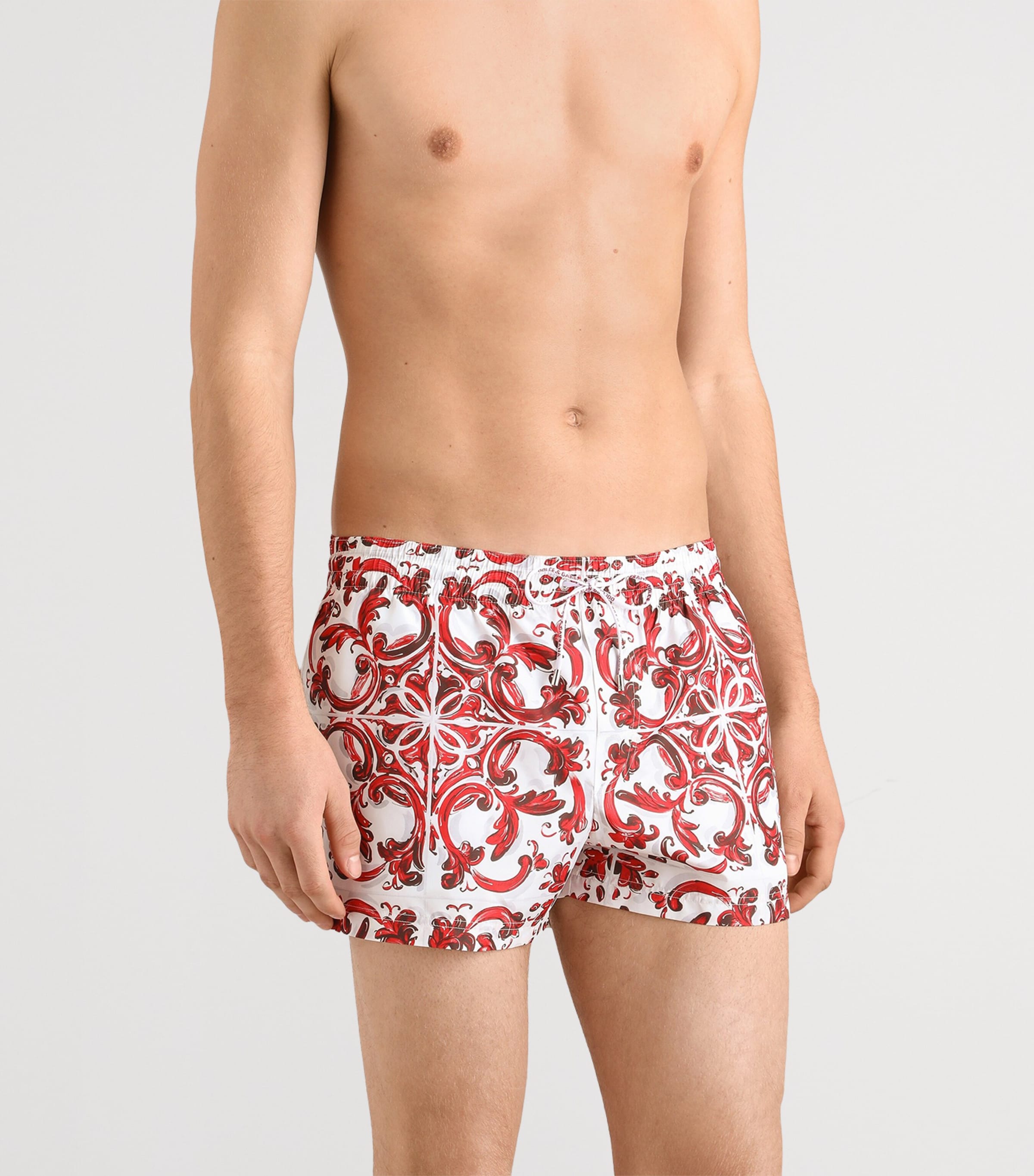 Dolce&Gabbana Mens Majolica Print Swim Shorts Maiolica Ru Image 2