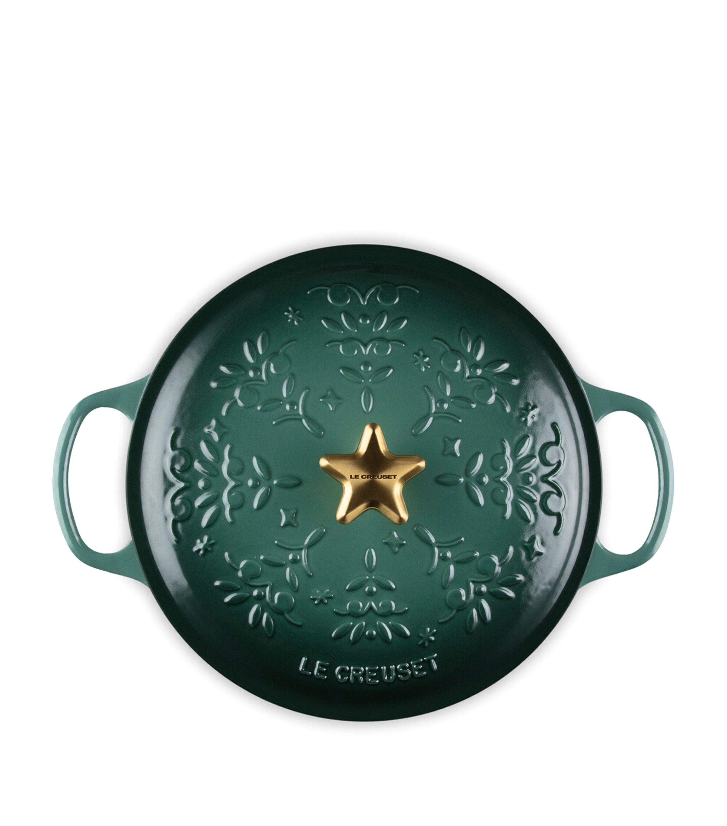 Le Creuset Cast Iron Christmas Round Casserole (24cm) Artichaut Image 2