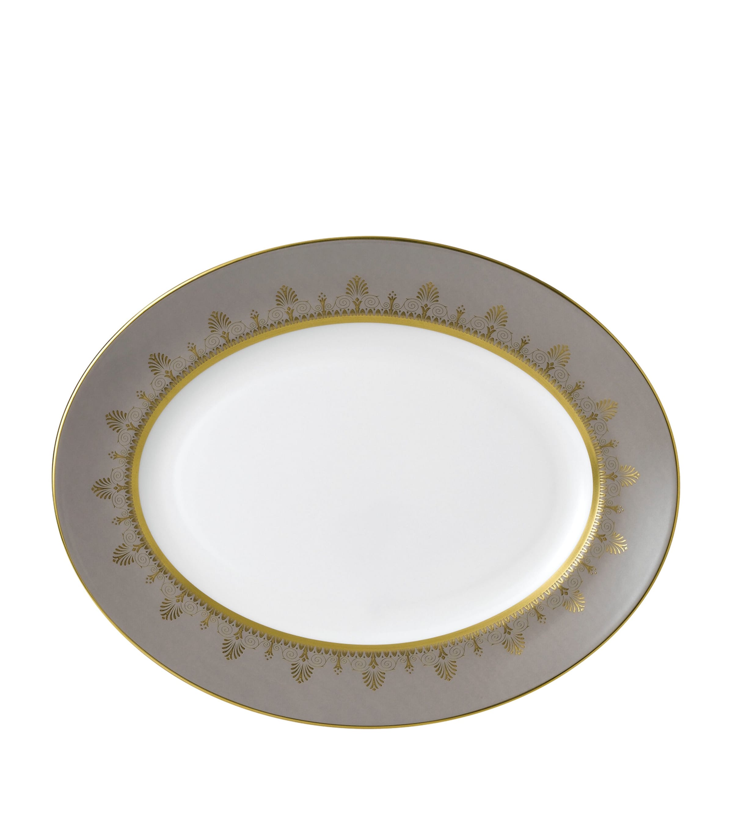 Wedgwood Anthemion Grey Platter (35.5cm x 28cm) Grey Image 1